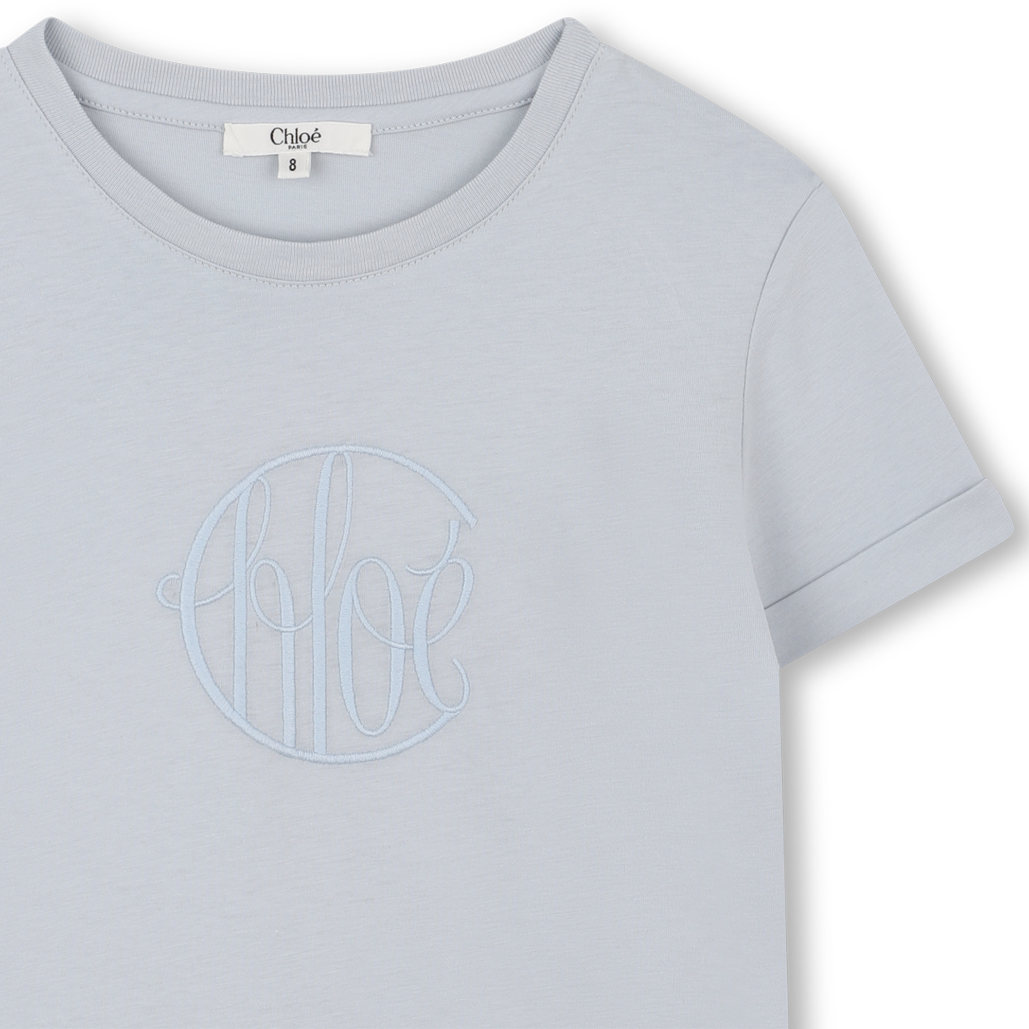 T-shirt con logo ricamato CHLOE Per BAMBINA