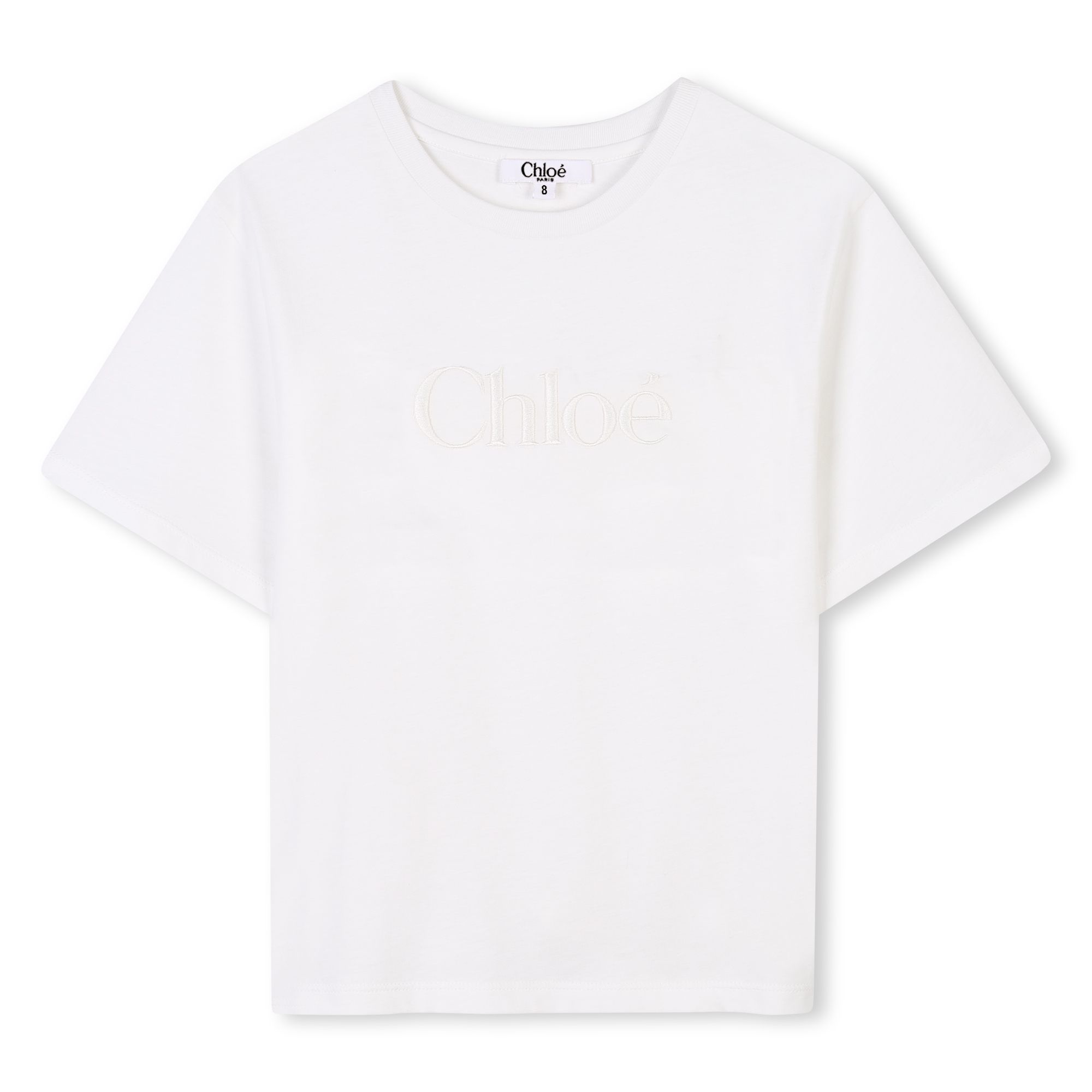 T-shirt avec logo brodé CHLOE pour FILLE