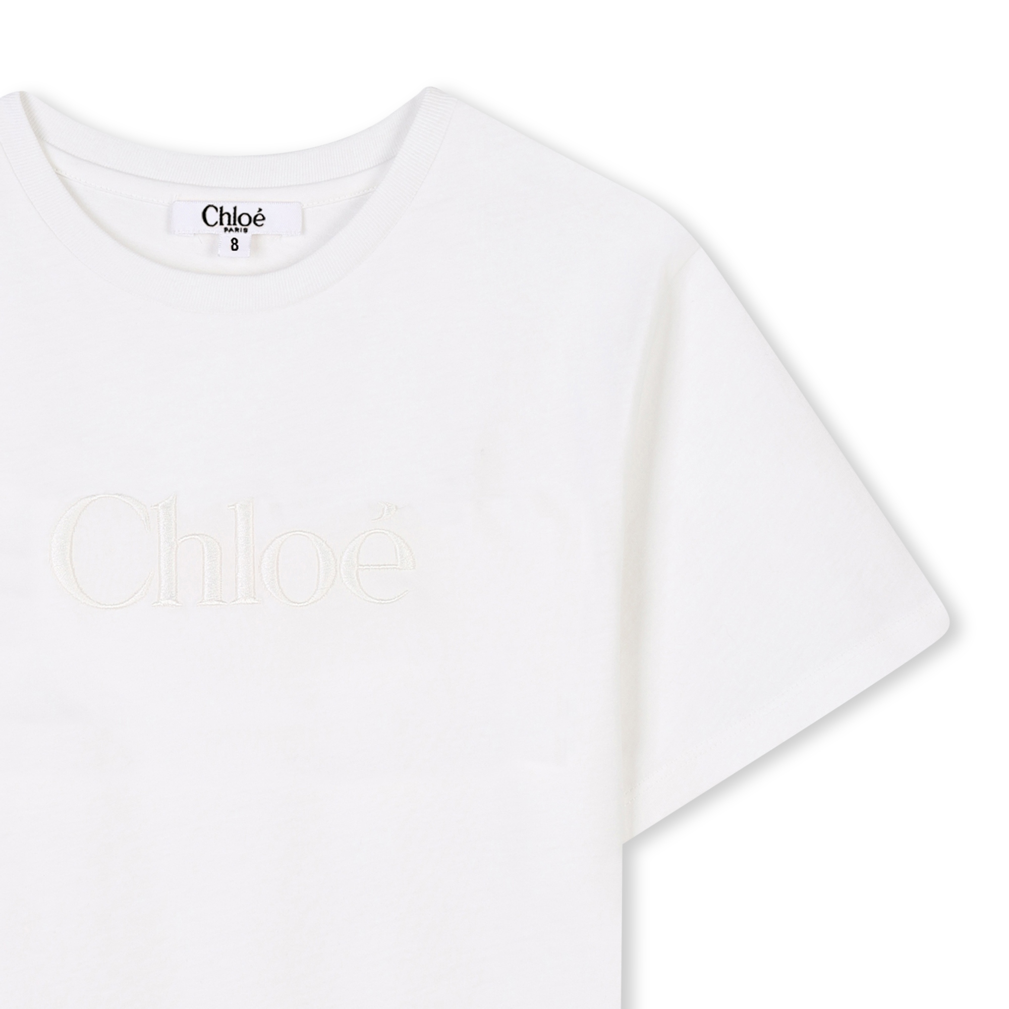 Embroidered logo T-shirt CHLOE for GIRL