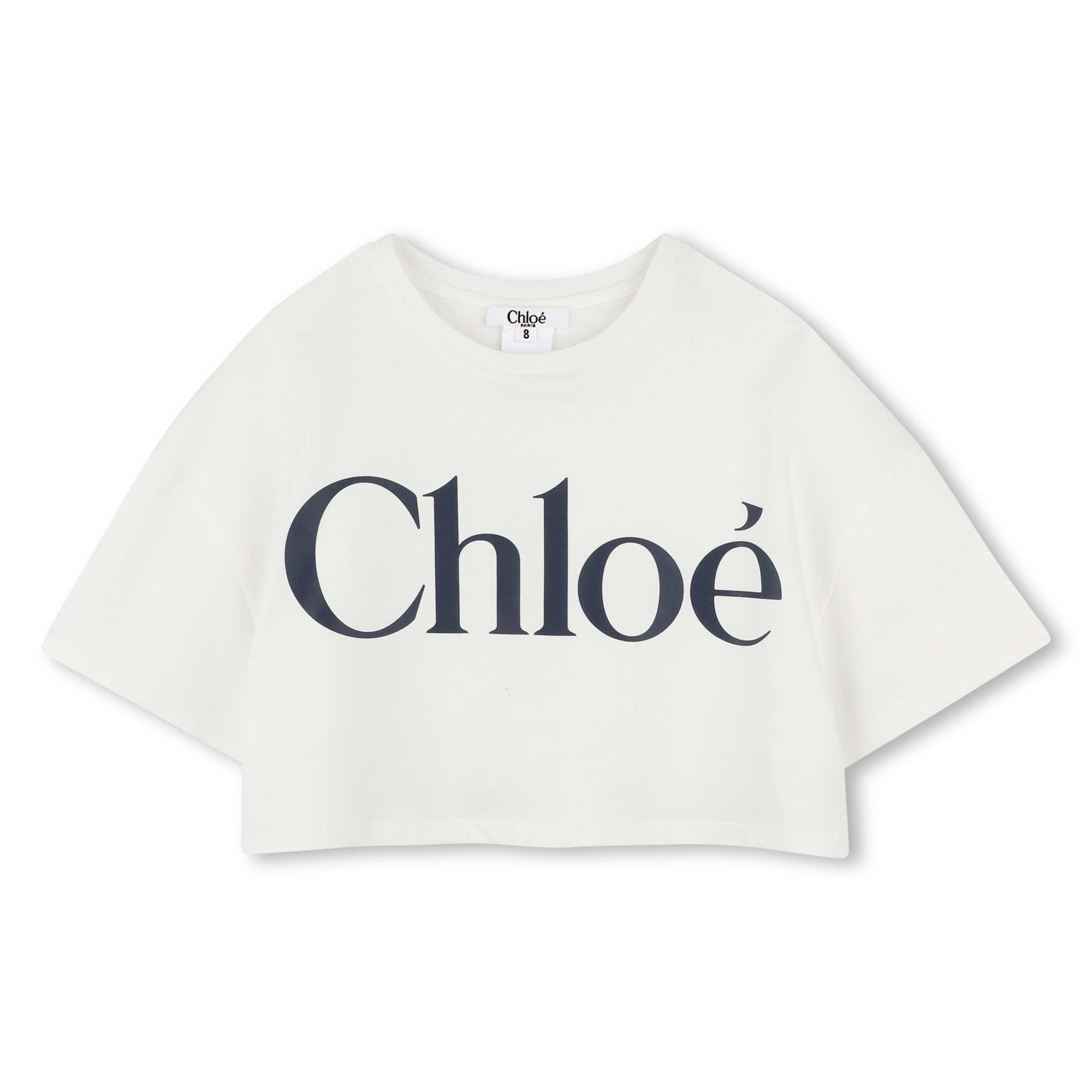 Short T-shirt with large logo CHLOE for GIRL