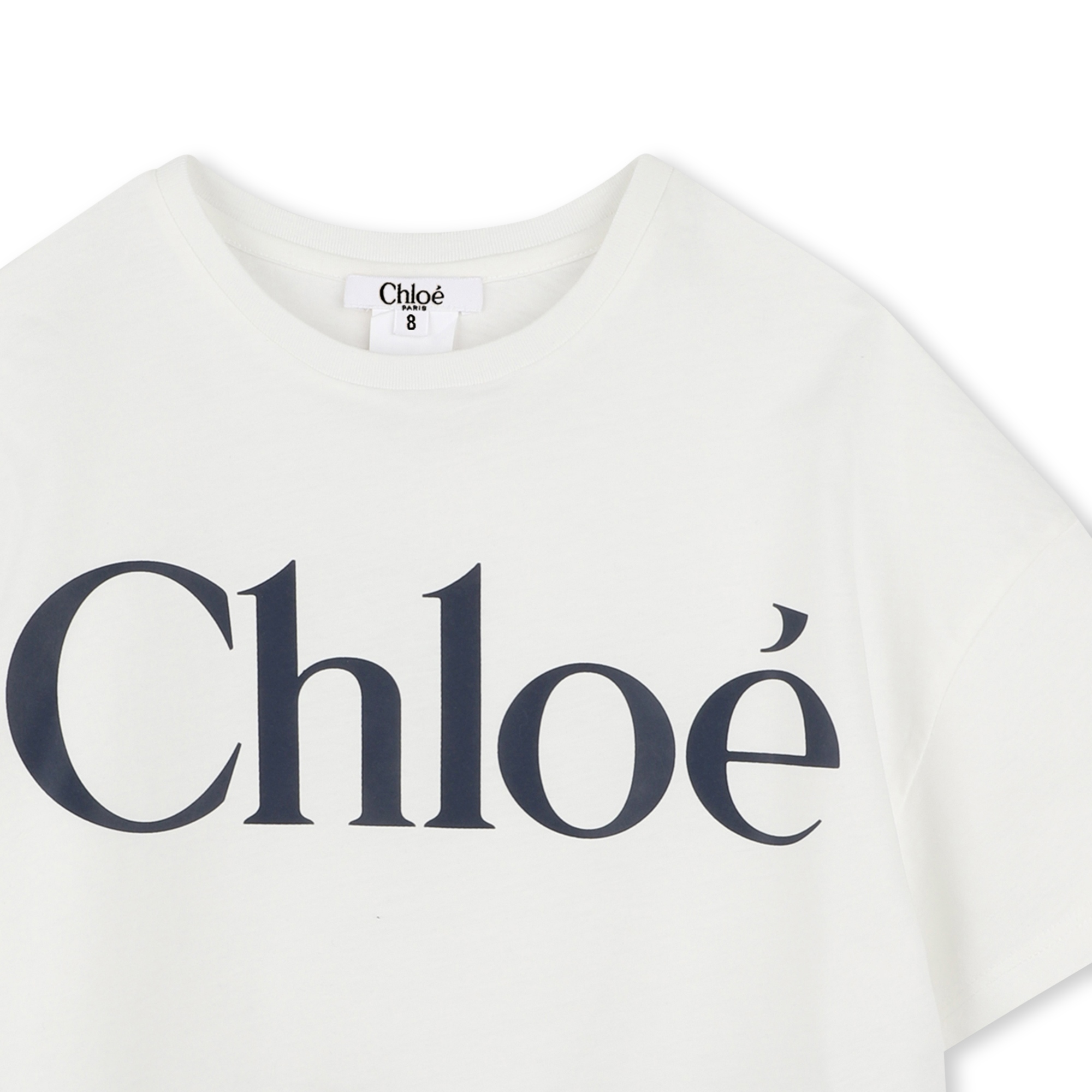 Short T-shirt with large logo CHLOE for GIRL