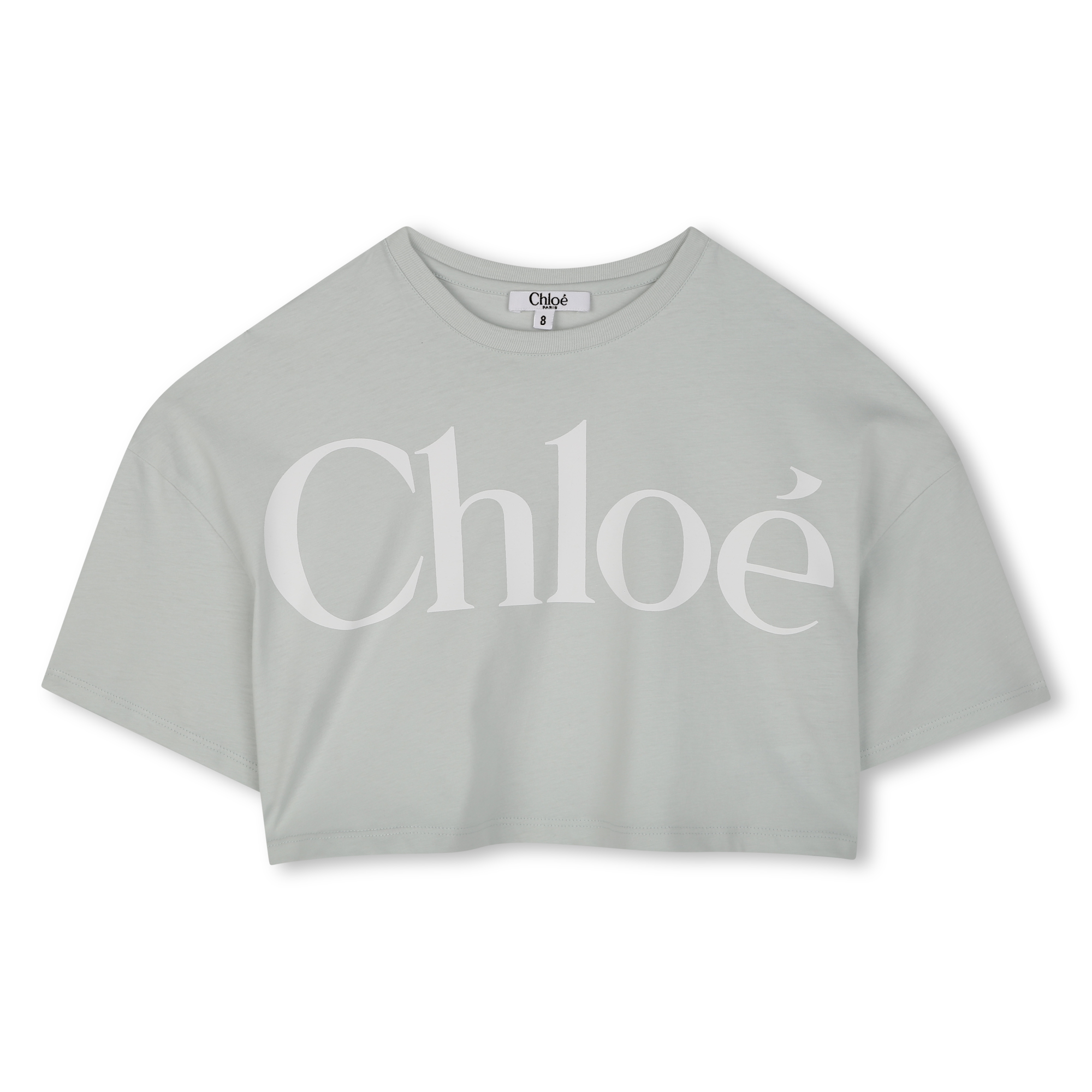 T-shirt court avec grand logo CHLOE pour FILLE