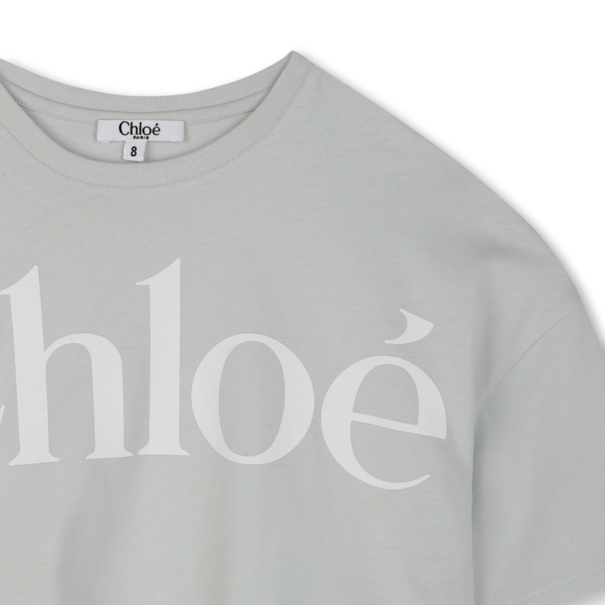 T-shirt court avec grand logo CHLOE pour FILLE