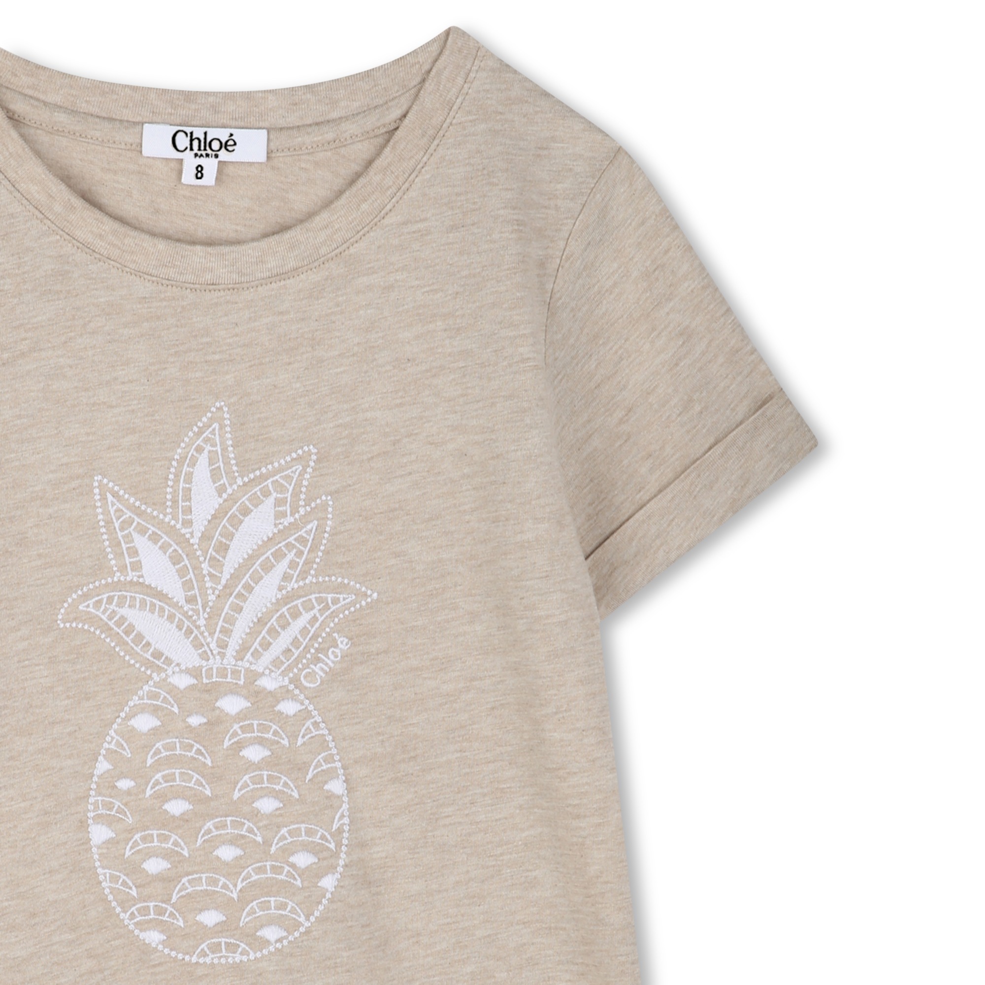 Embroidered pineapple T-shirt CHLOE for GIRL