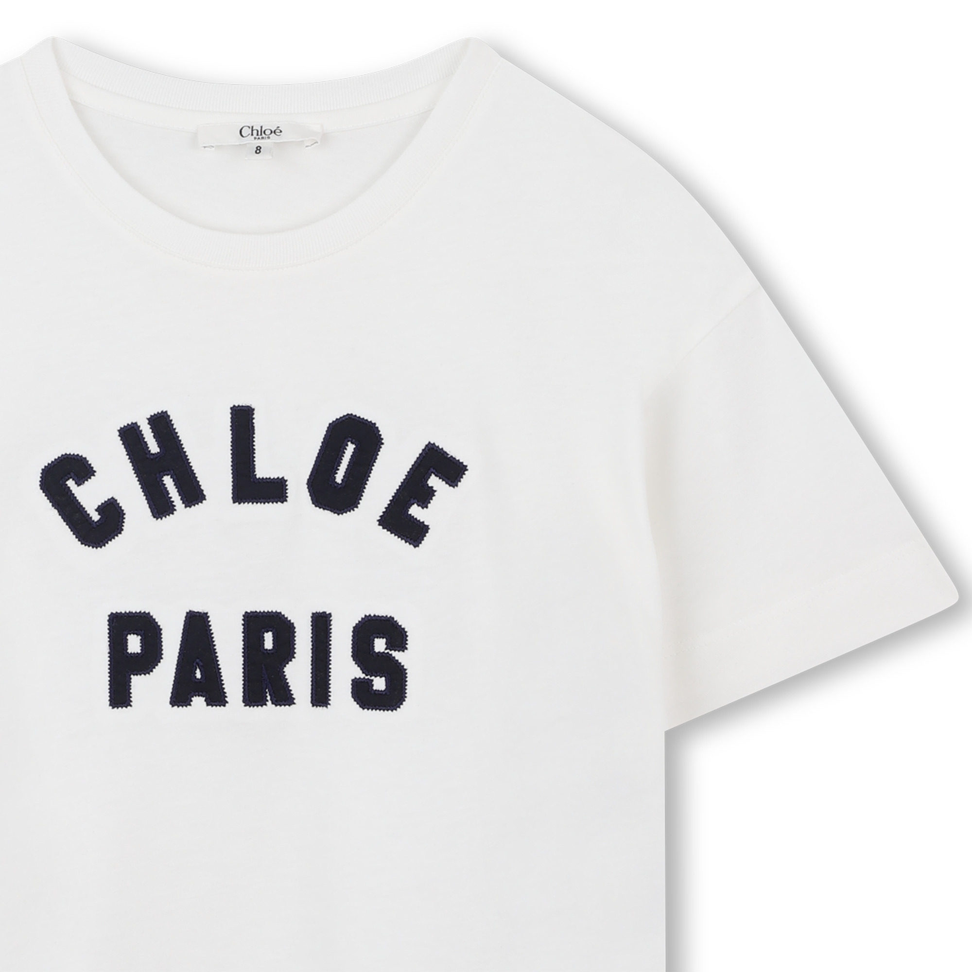 T-shirt avec logo contrastant CHLOE pour FILLE