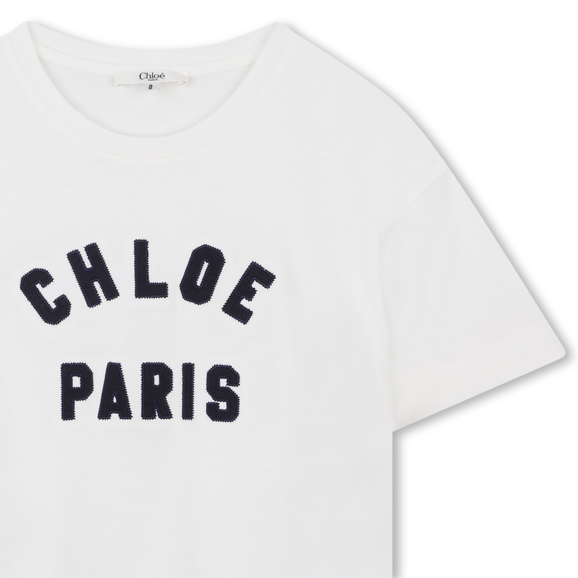 T-shirt avec logo contrastant CHLOE pour FILLE