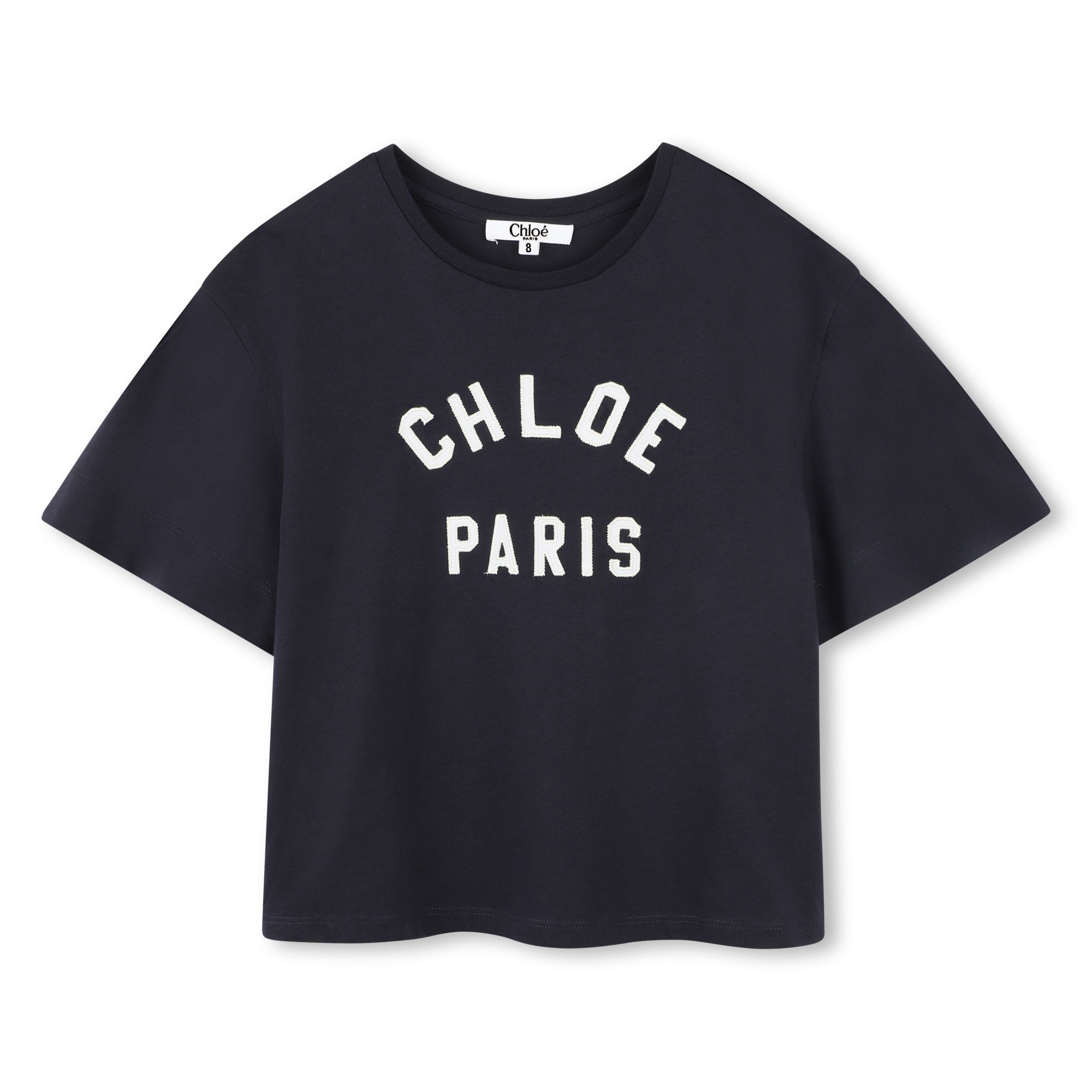 T-shirt avec logo contrastant CHLOE pour FILLE