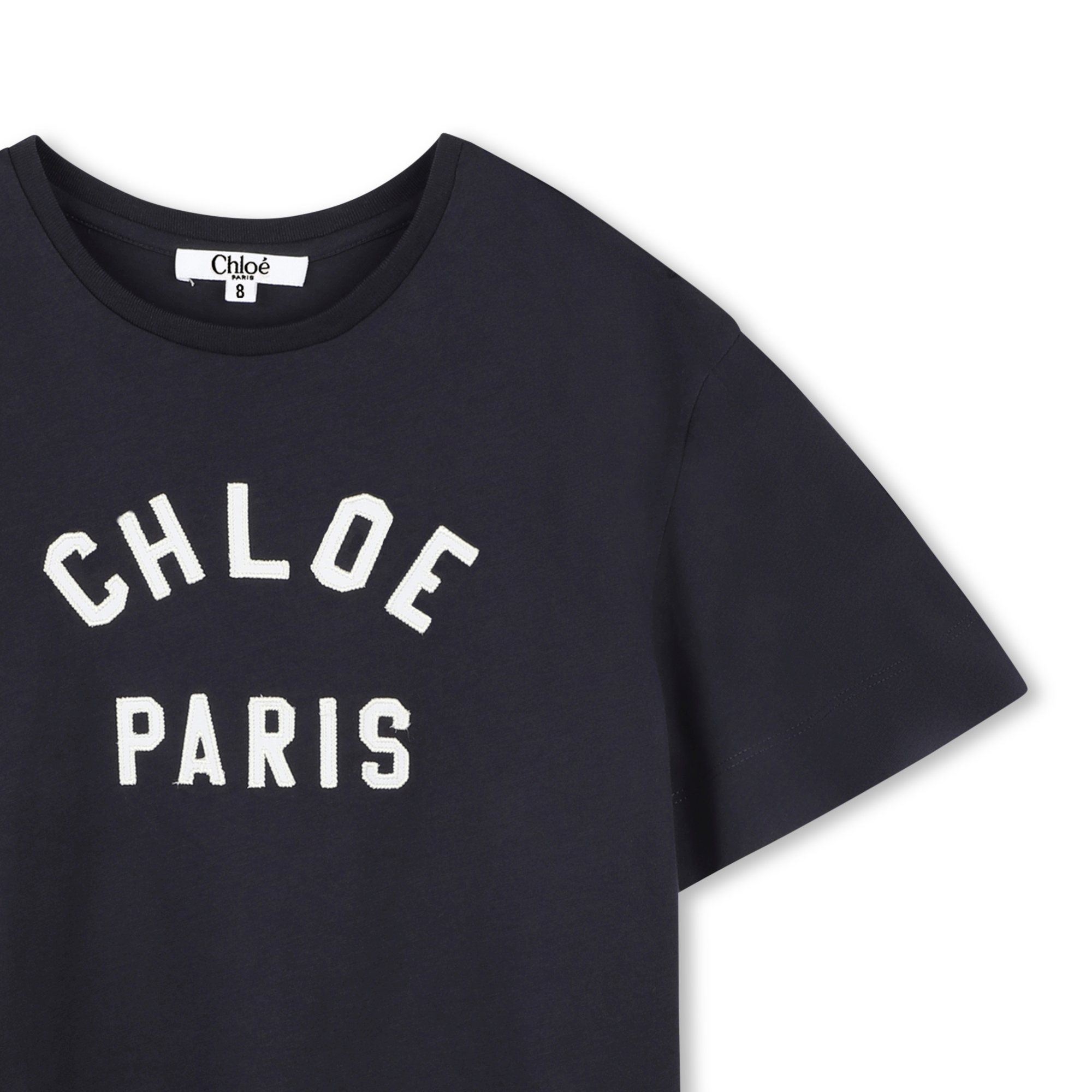 T-shirt avec logo contrastant CHLOE pour FILLE