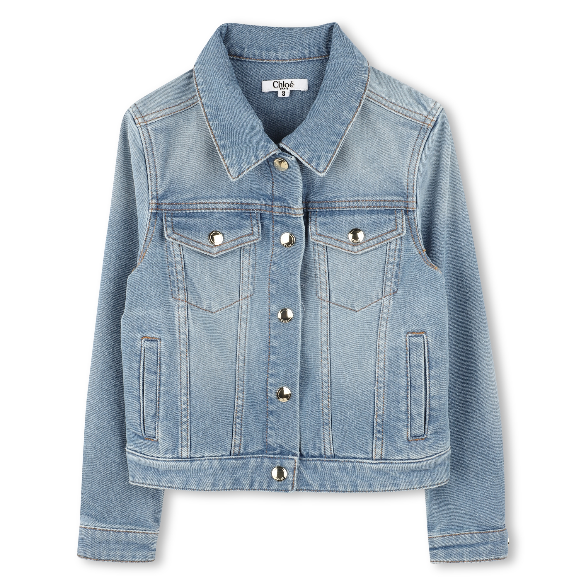 Veste en jean pressionnée CHLOE pour FILLE