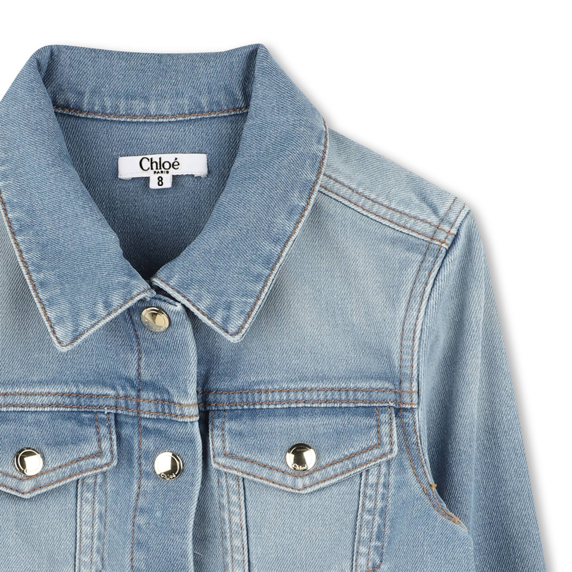 Veste en jean pressionnée CHLOE pour FILLE