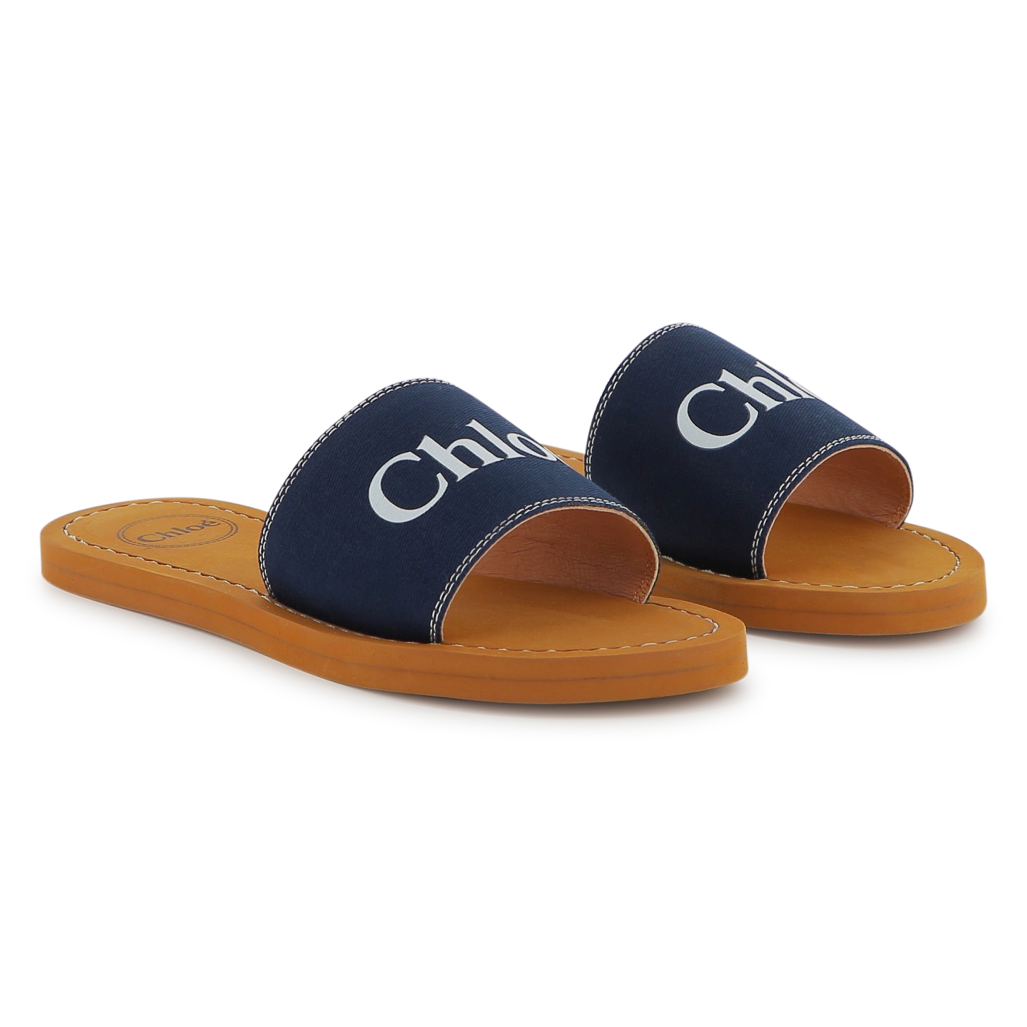 Slippers van stof met merknaam CHLOE Voor