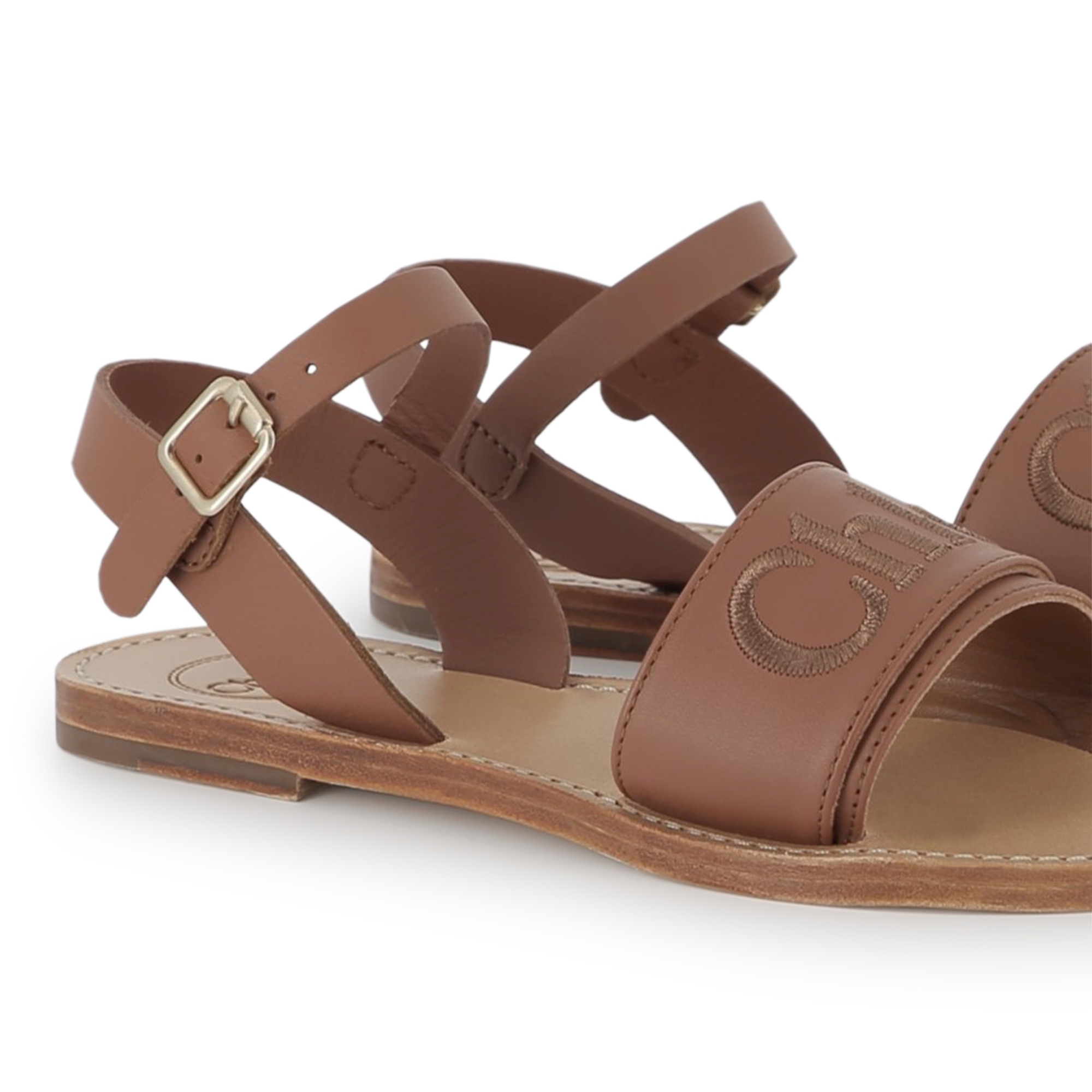 Buckled leather sandals CHLOE for GIRL