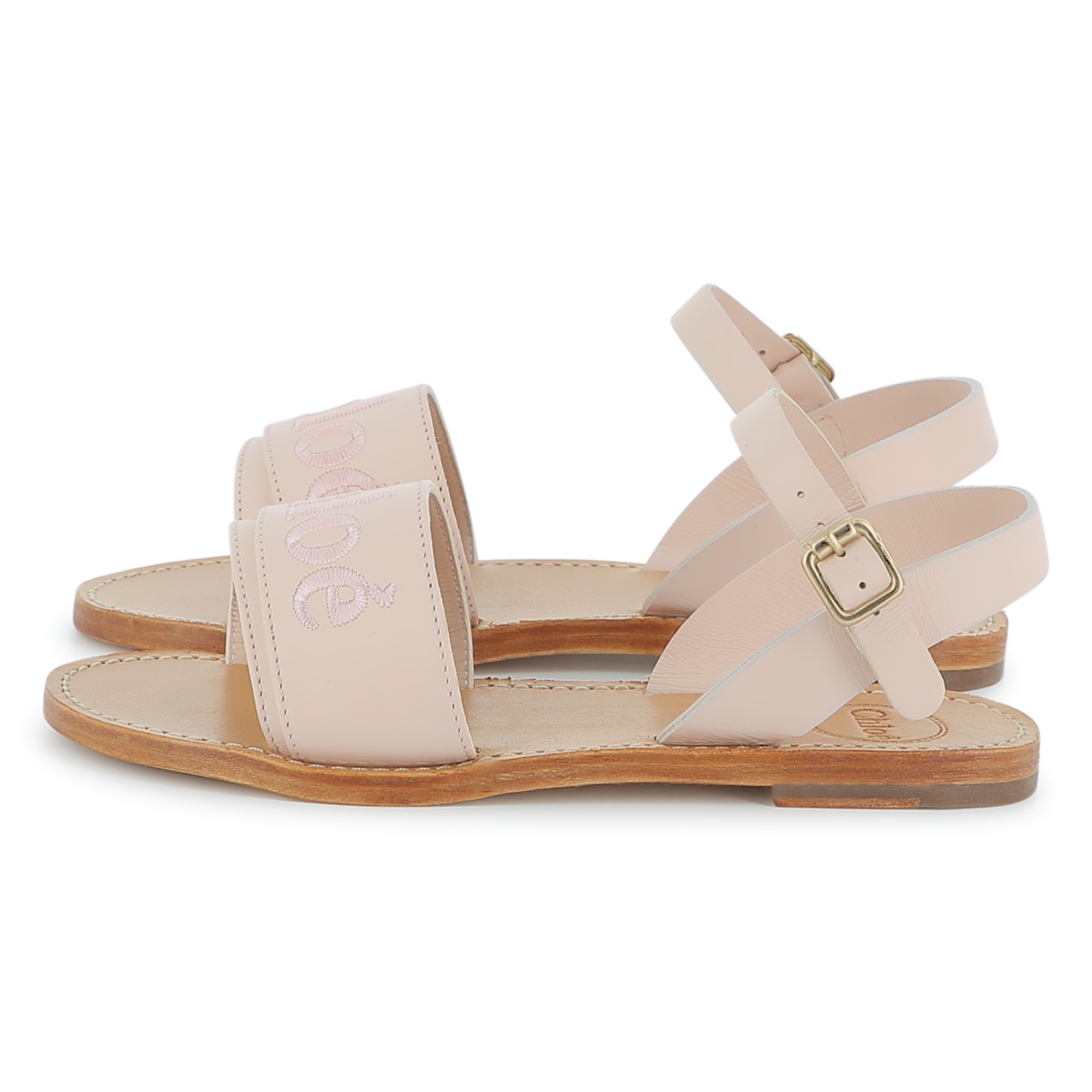 Buckled leather sandals CHLOE for GIRL