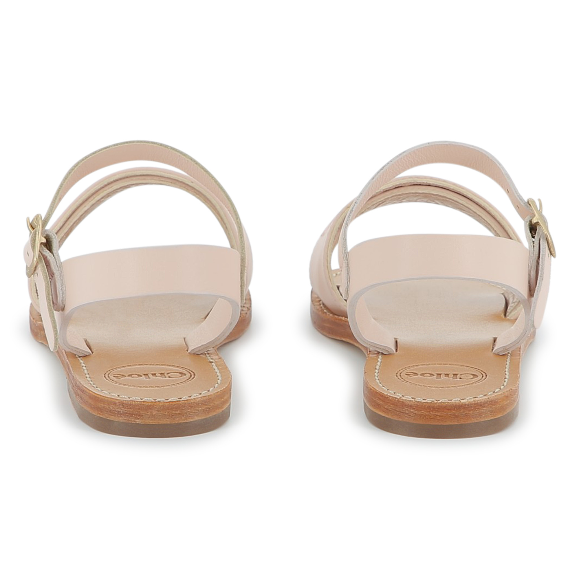 Buckled leather sandals CHLOE for GIRL