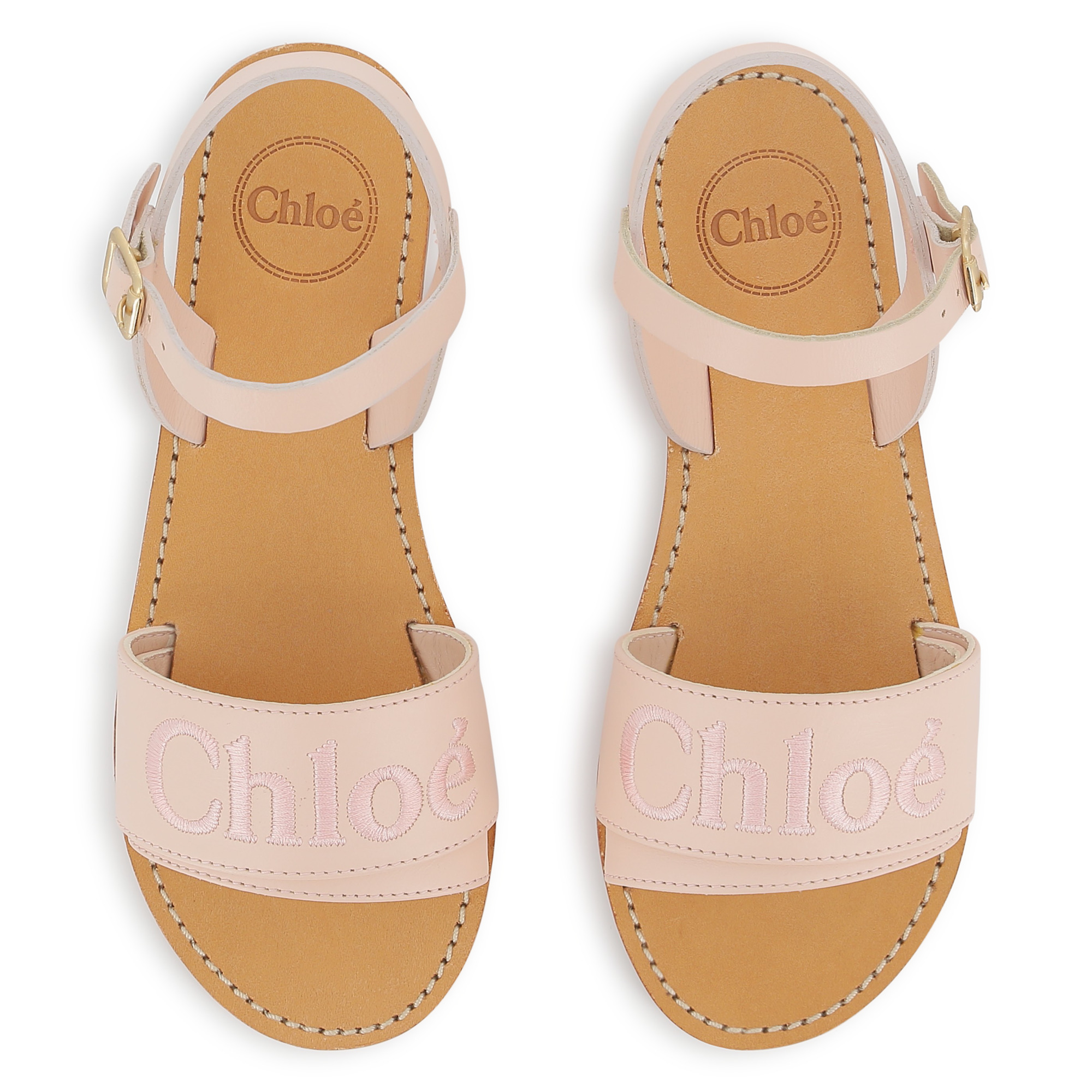 Buckled leather sandals CHLOE for GIRL