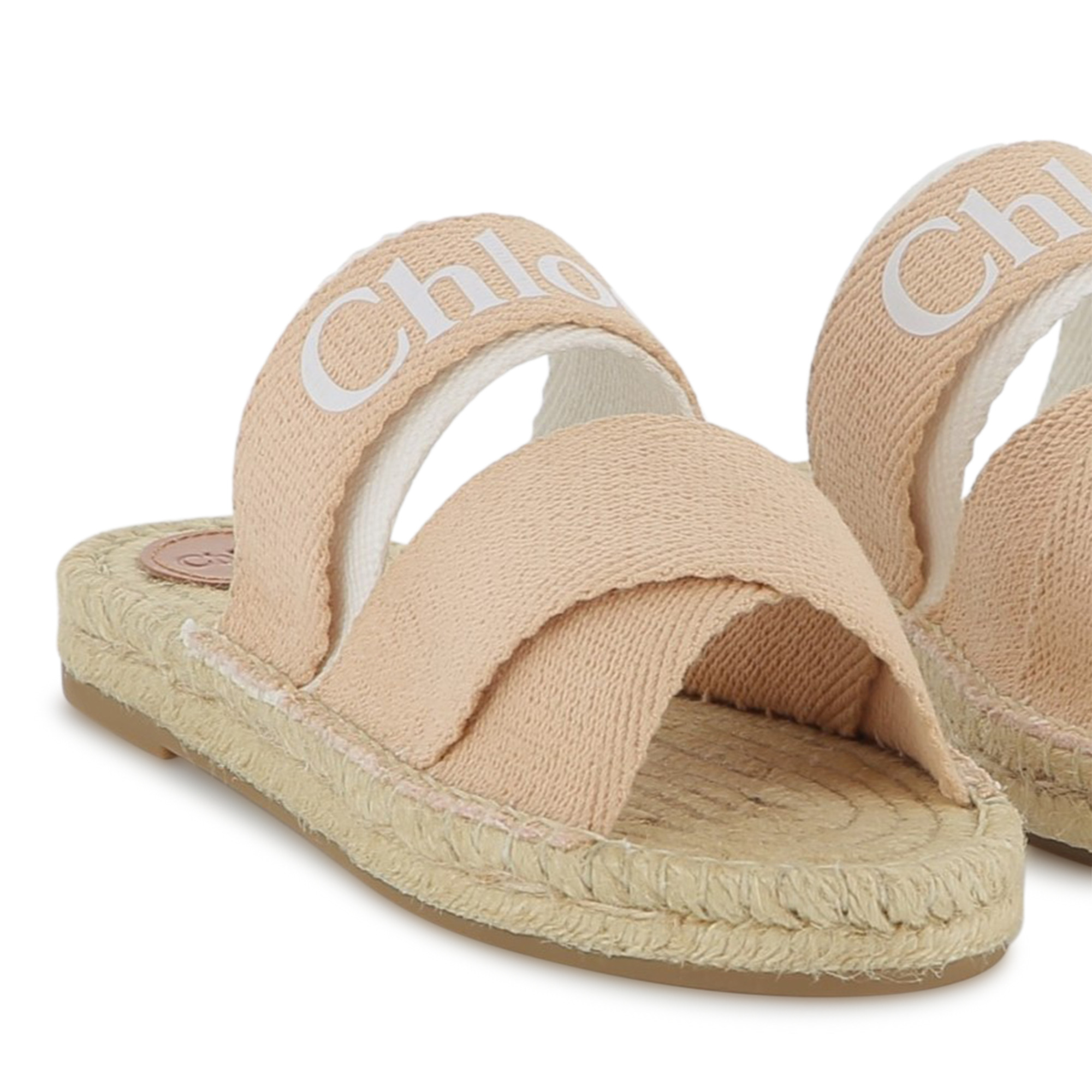 Slippers van canvas en touw CHLOE Voor