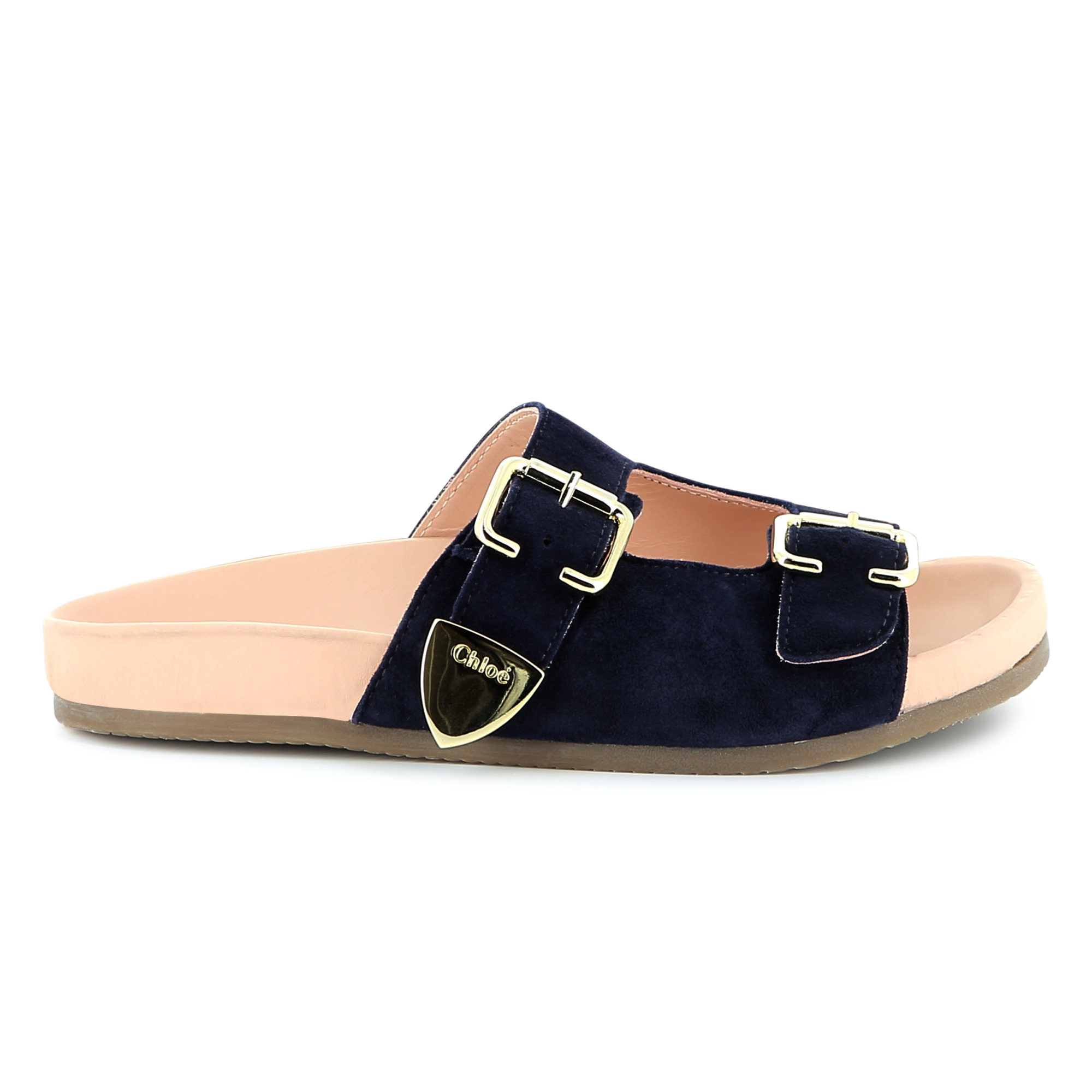 Buckled leather slides CHLOE for GIRL