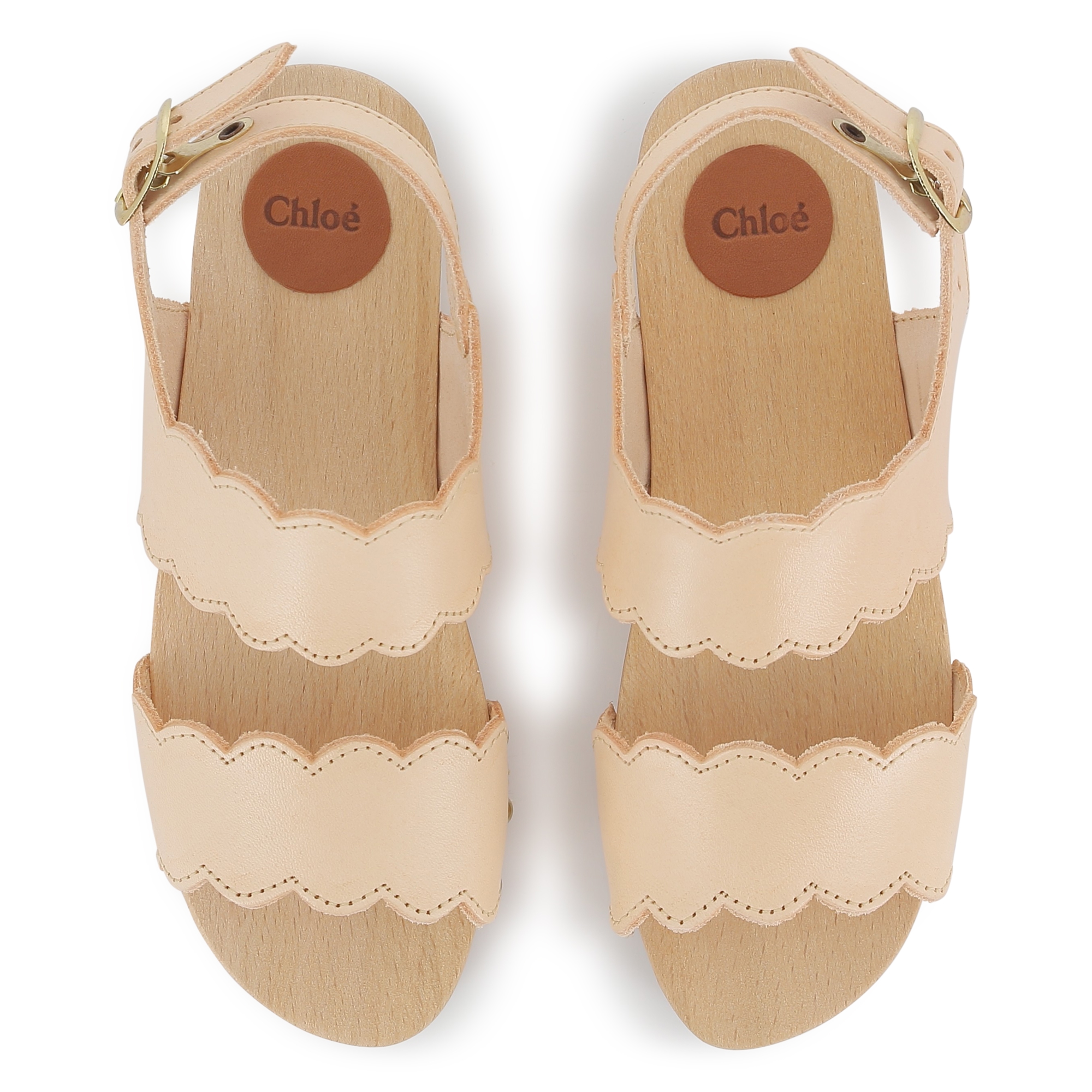 Buckled leather sandals CHLOE for GIRL