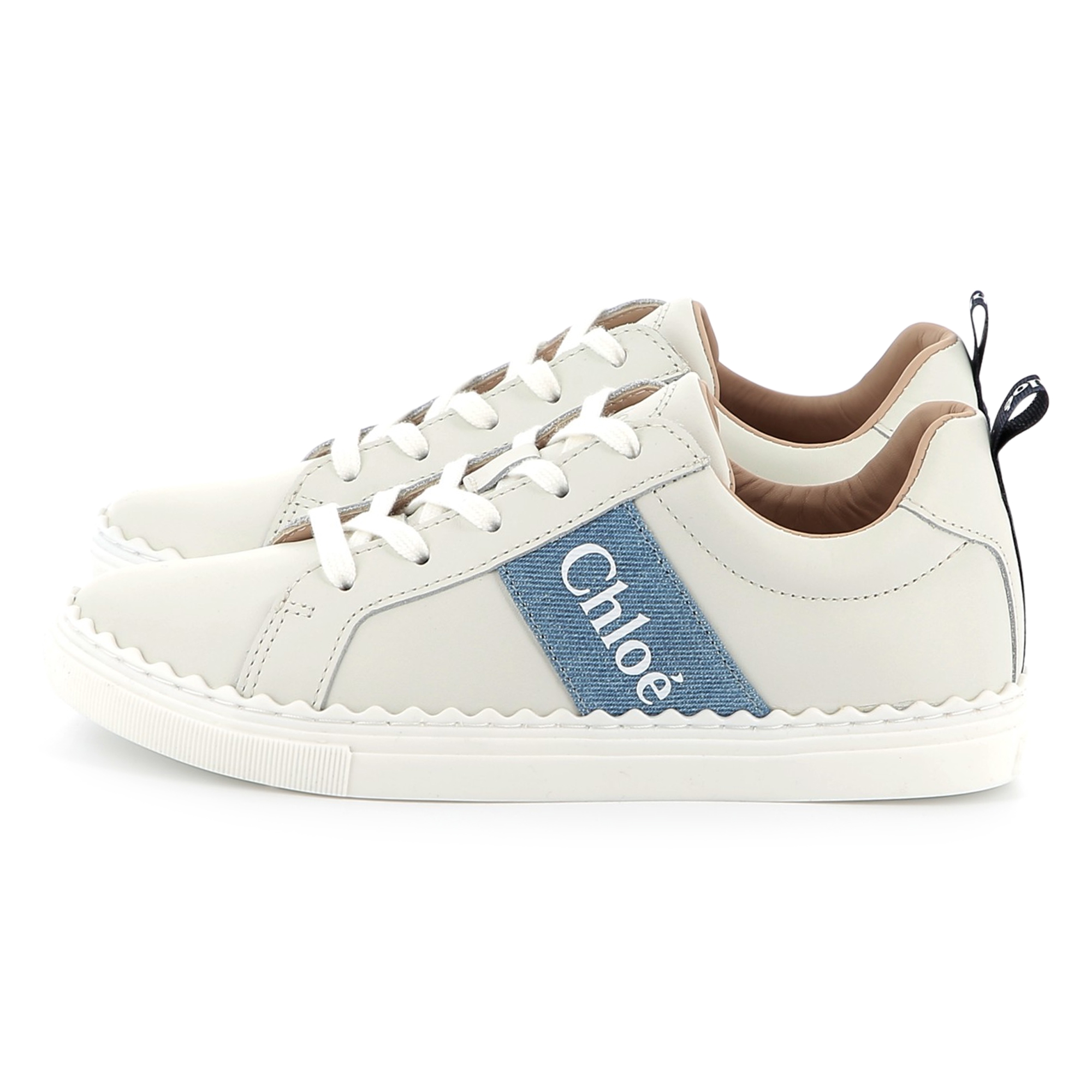 Baskets lacées en cuir CHLOE pour FILLE