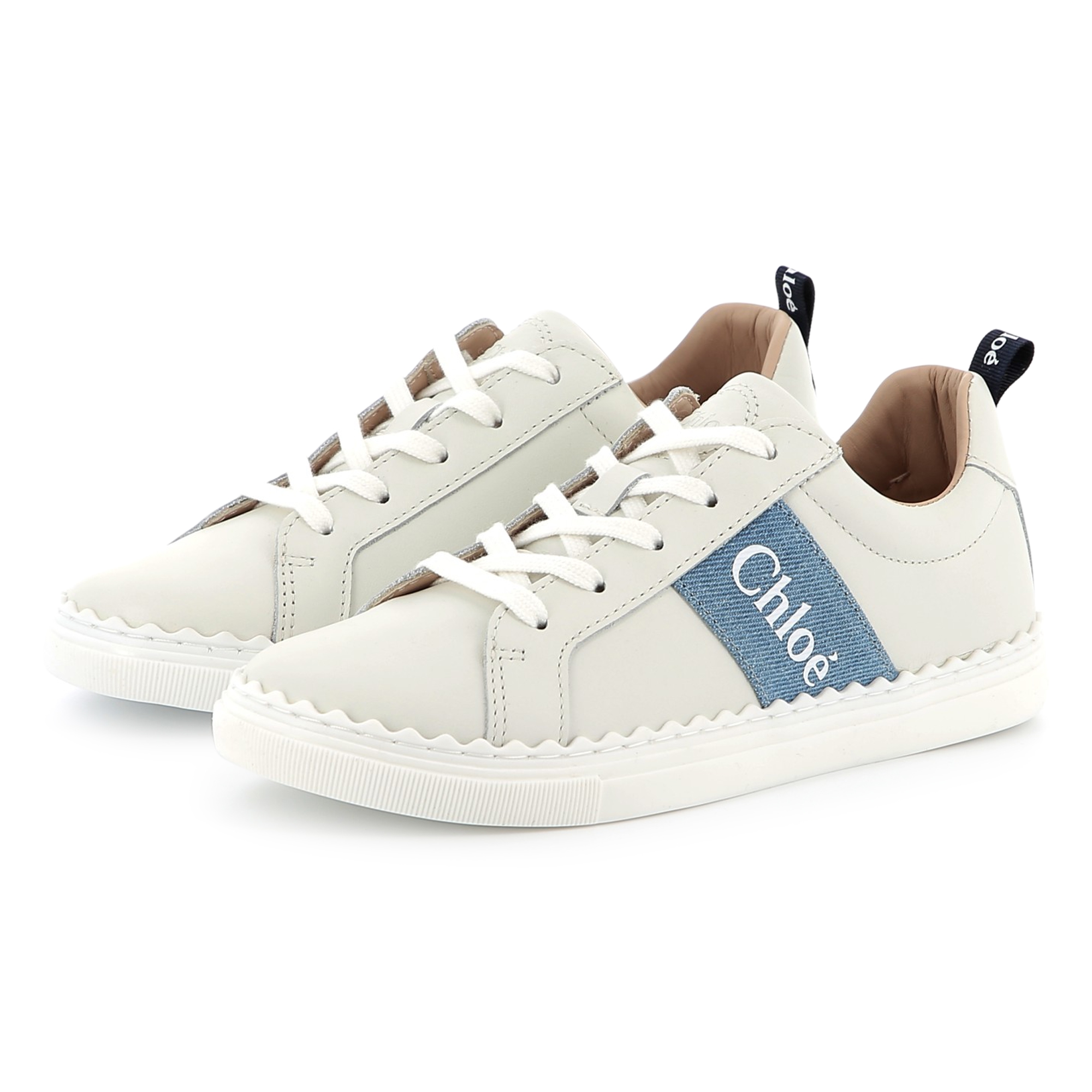 Sneakers di pelle con lacci CHLOE Per BAMBINA