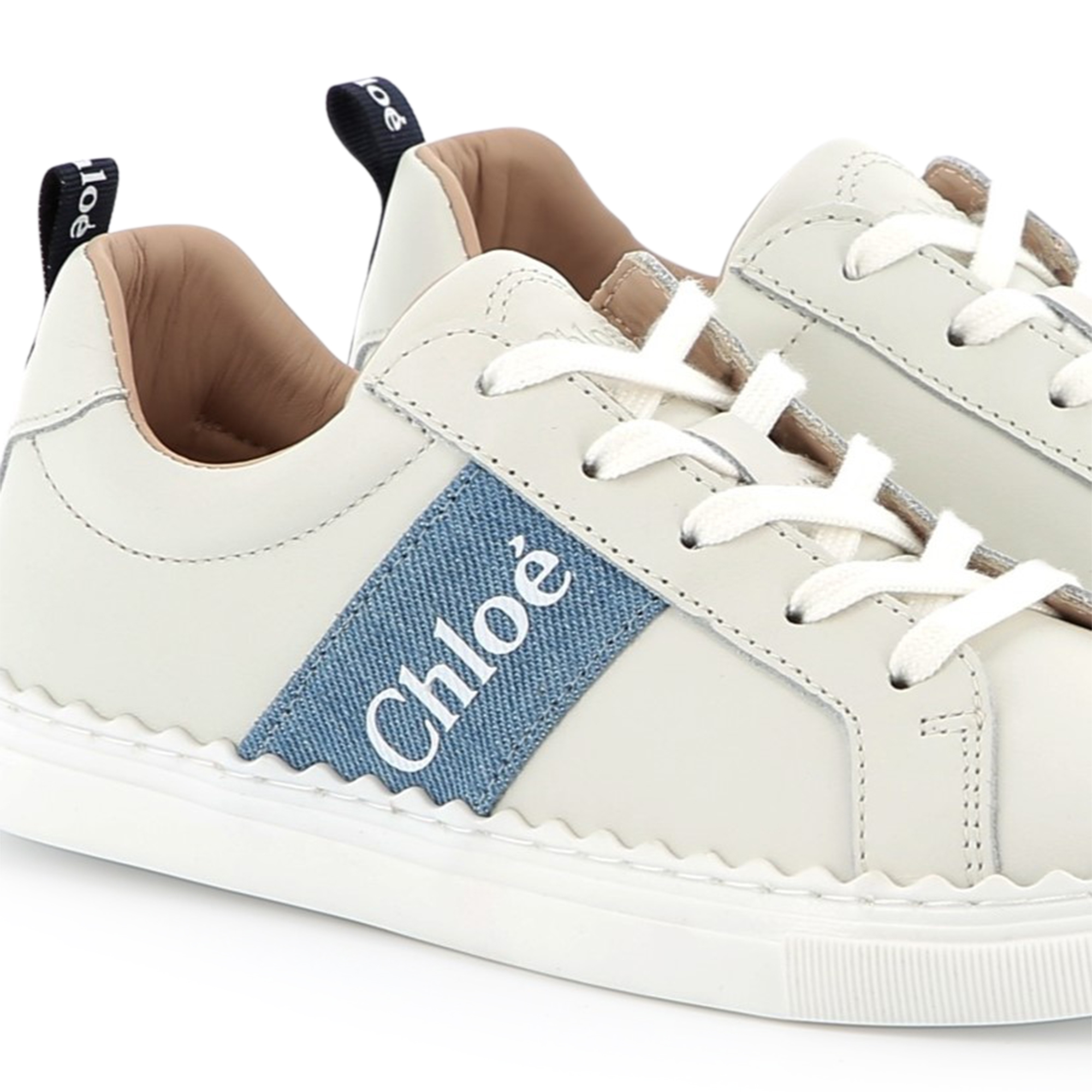 Leather lace-up trainers CHLOE for GIRL