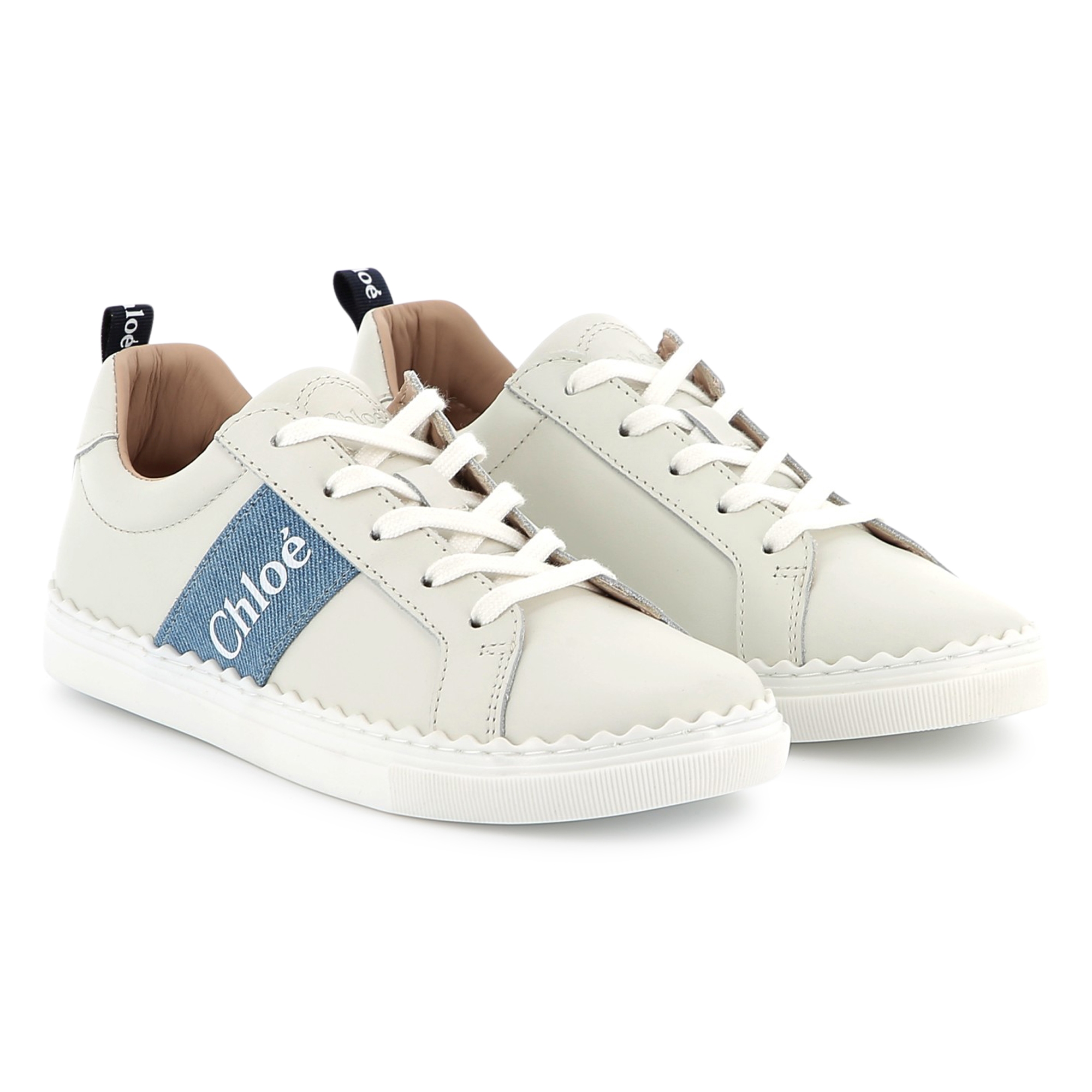 Leather lace-up trainers CHLOE for GIRL