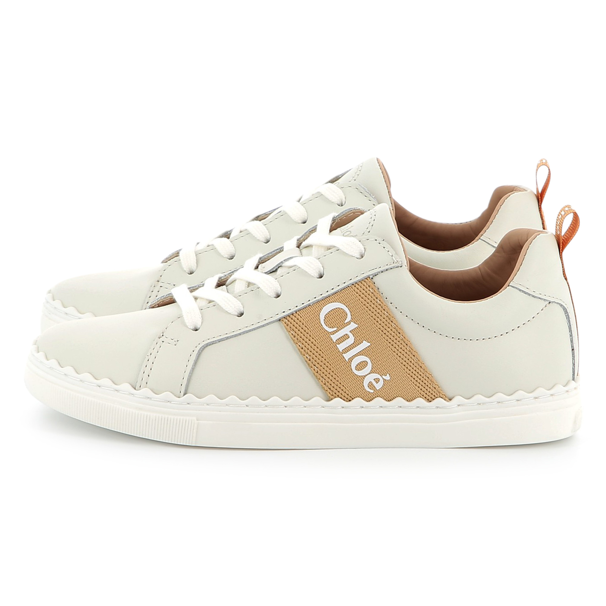 Baskets lacées en cuir CHLOE pour FILLE