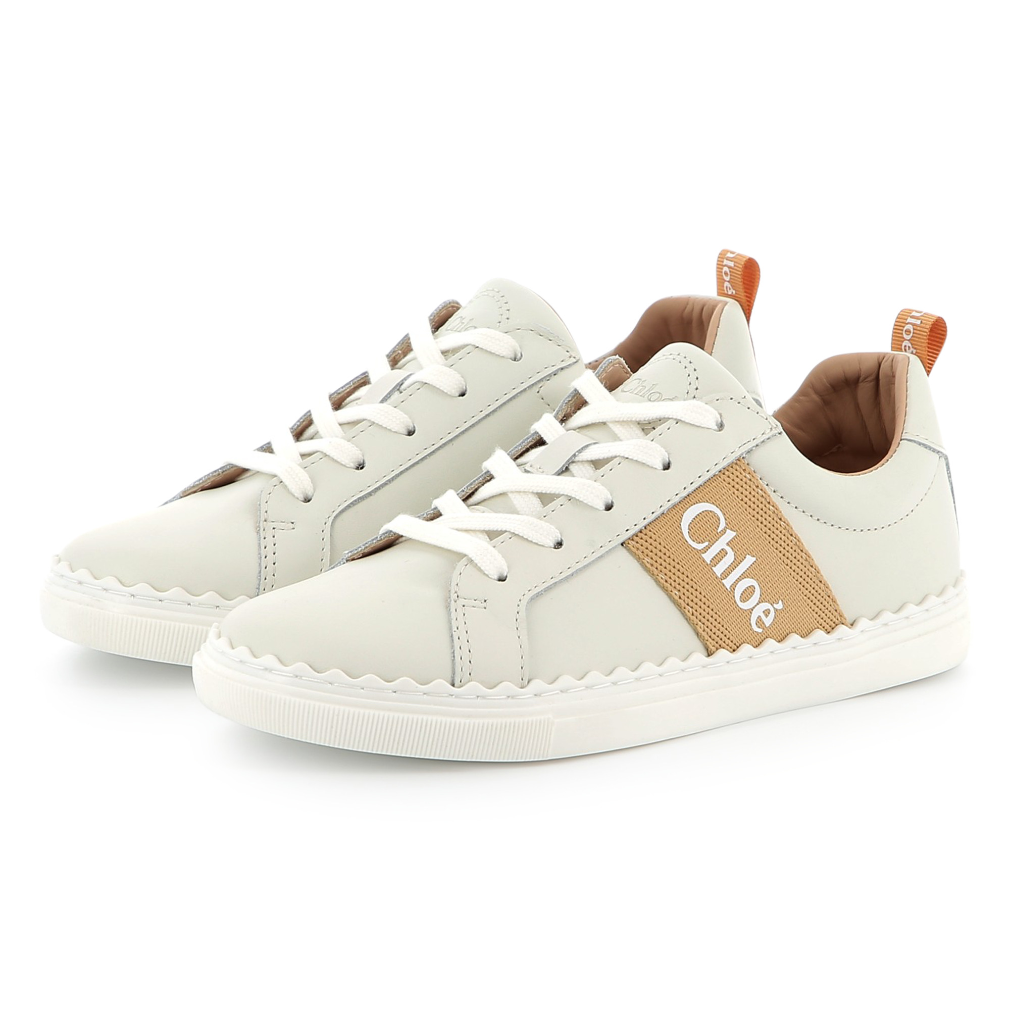 Leather lace-up trainers CHLOE for GIRL