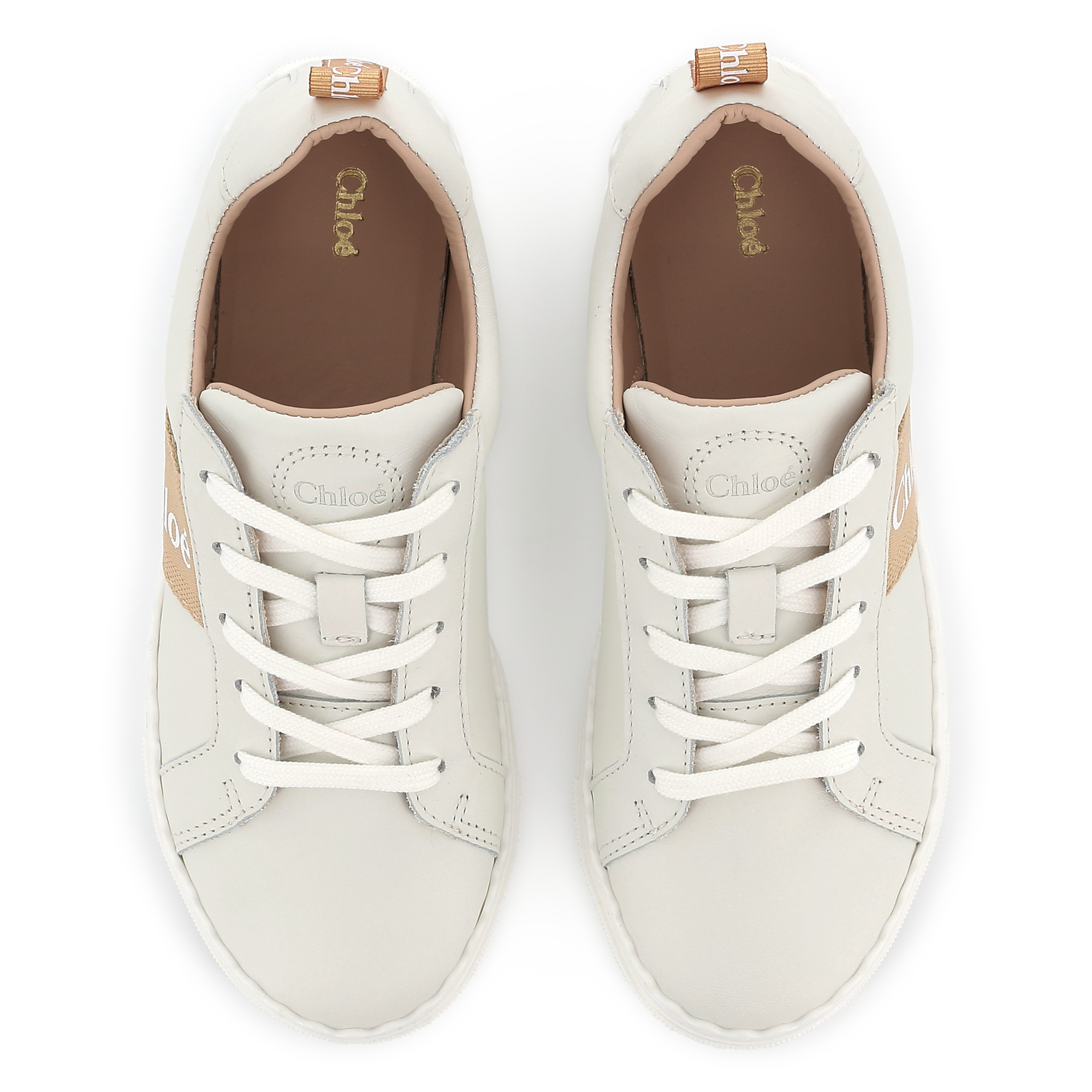 Leather lace-up trainers CHLOE for GIRL