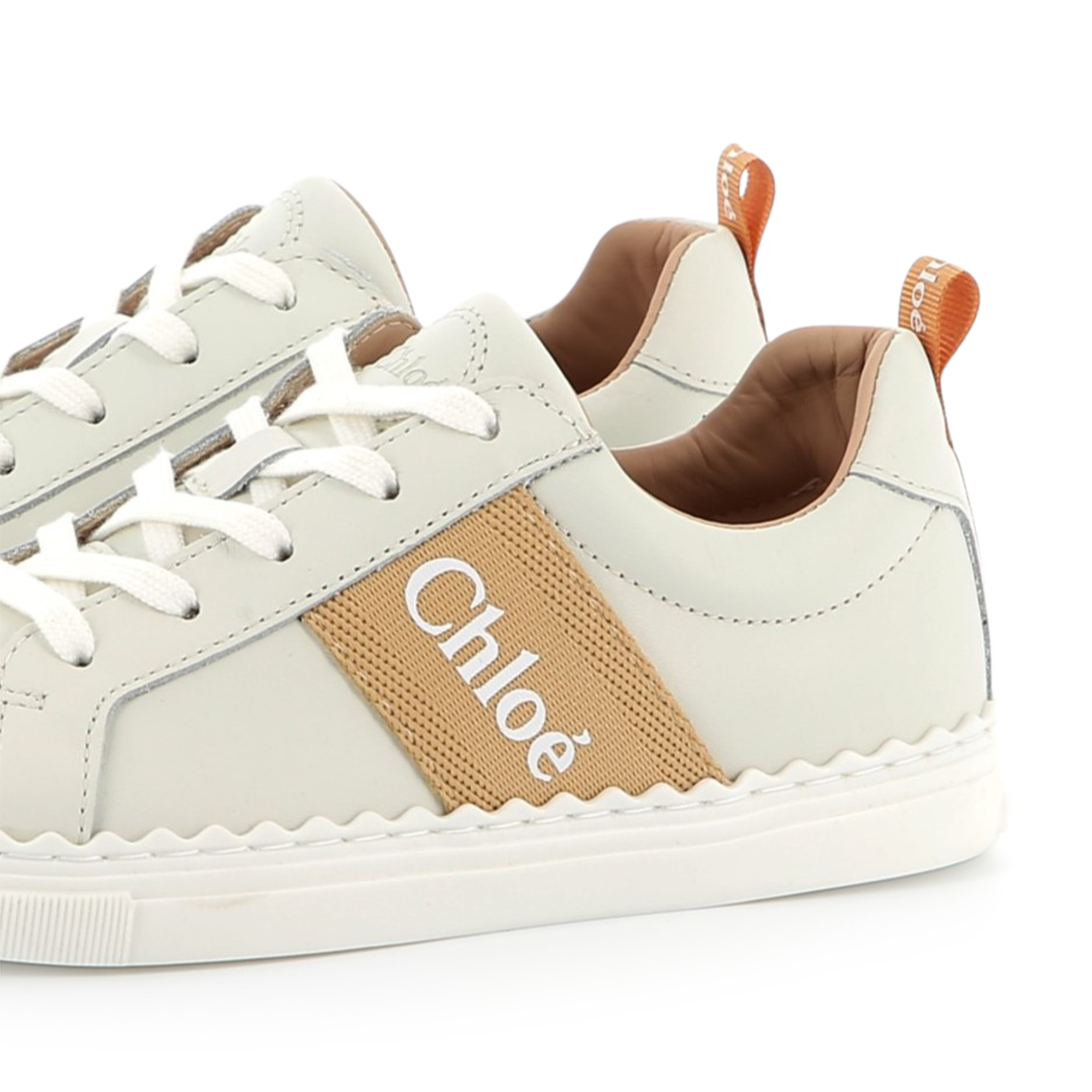 Zapatillas cuero con cordones CHLOE para NIÑA