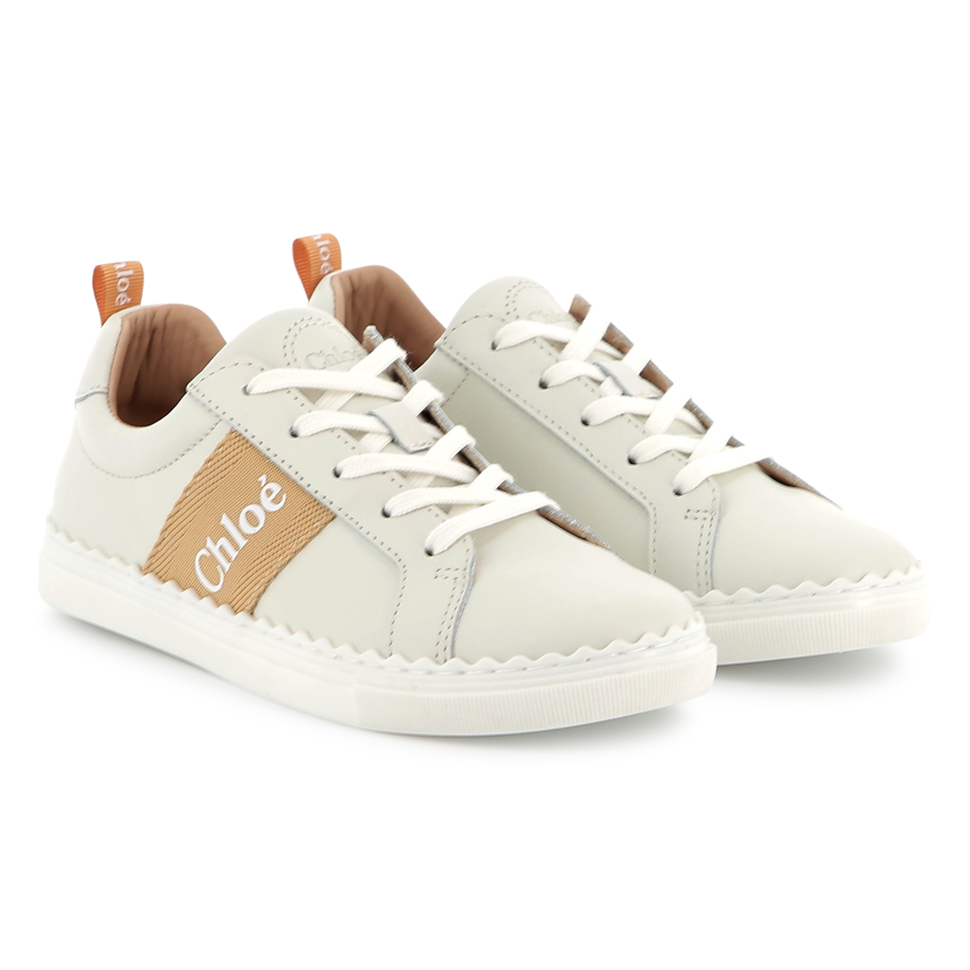 Leather lace-up trainers CHLOE for GIRL