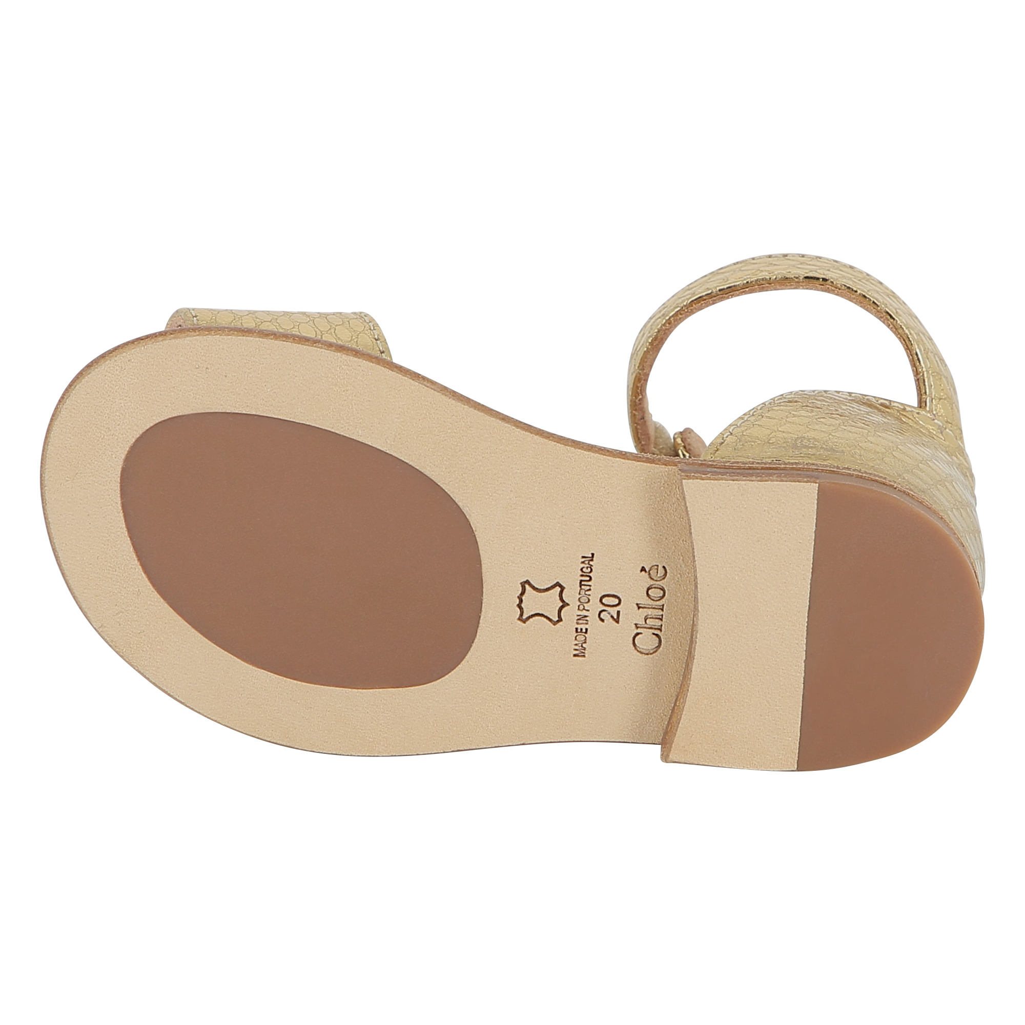 Leather sandals with straps CHLOE for GIRL