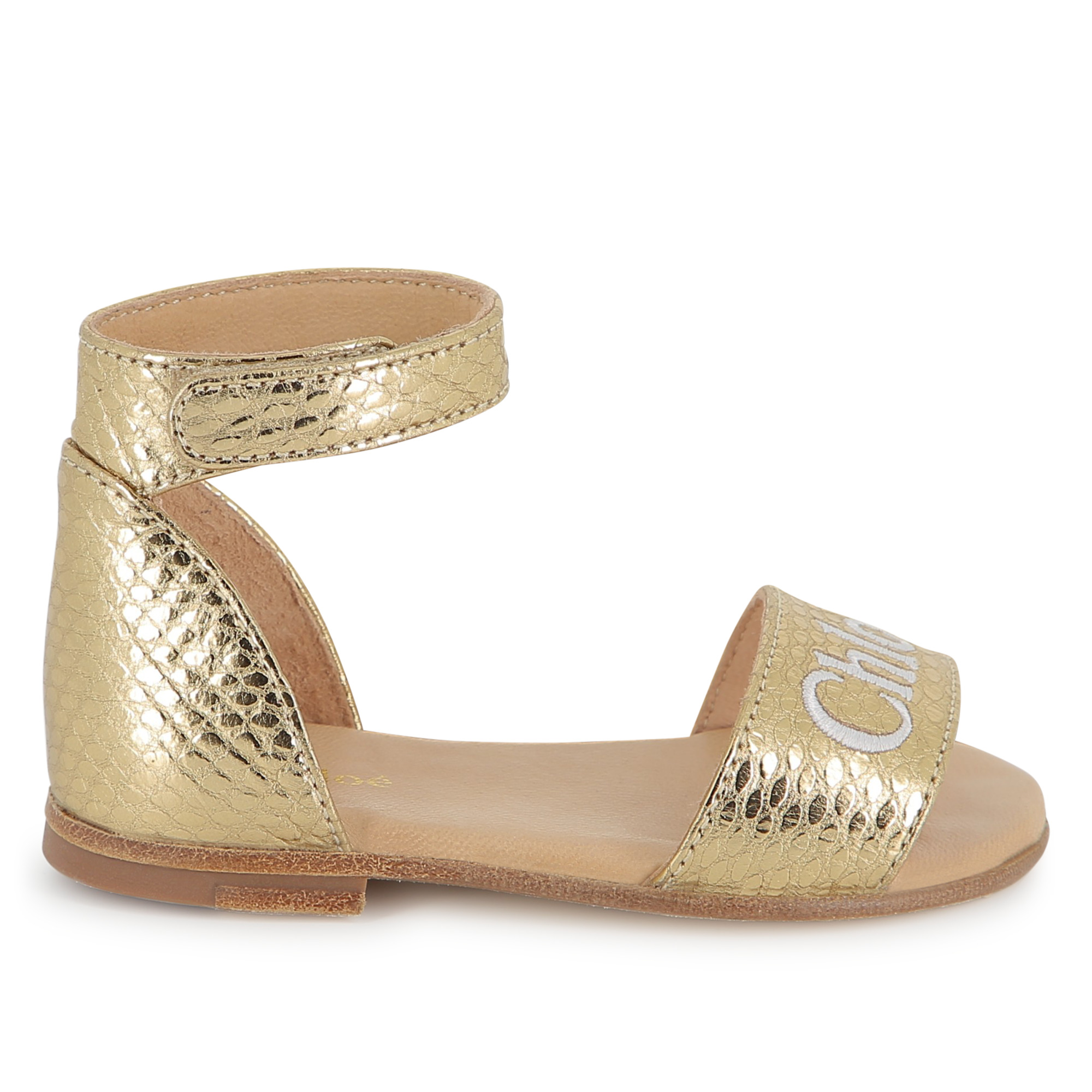 Leather sandals with straps CHLOE for GIRL