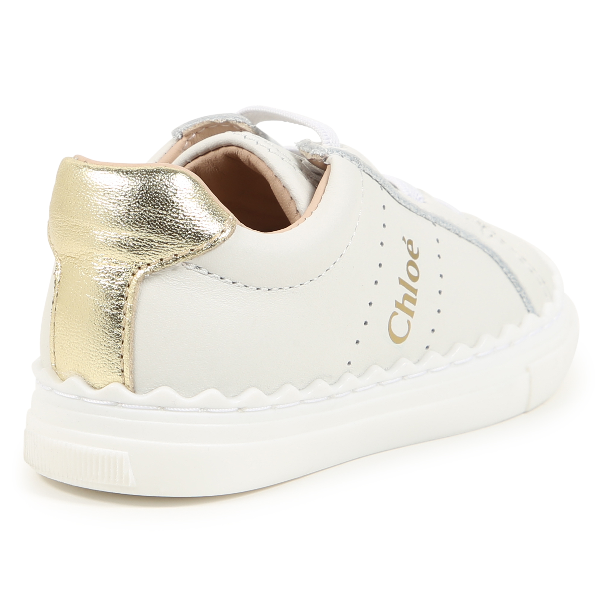 Baskets lacées en cuir CHLOE pour FILLE