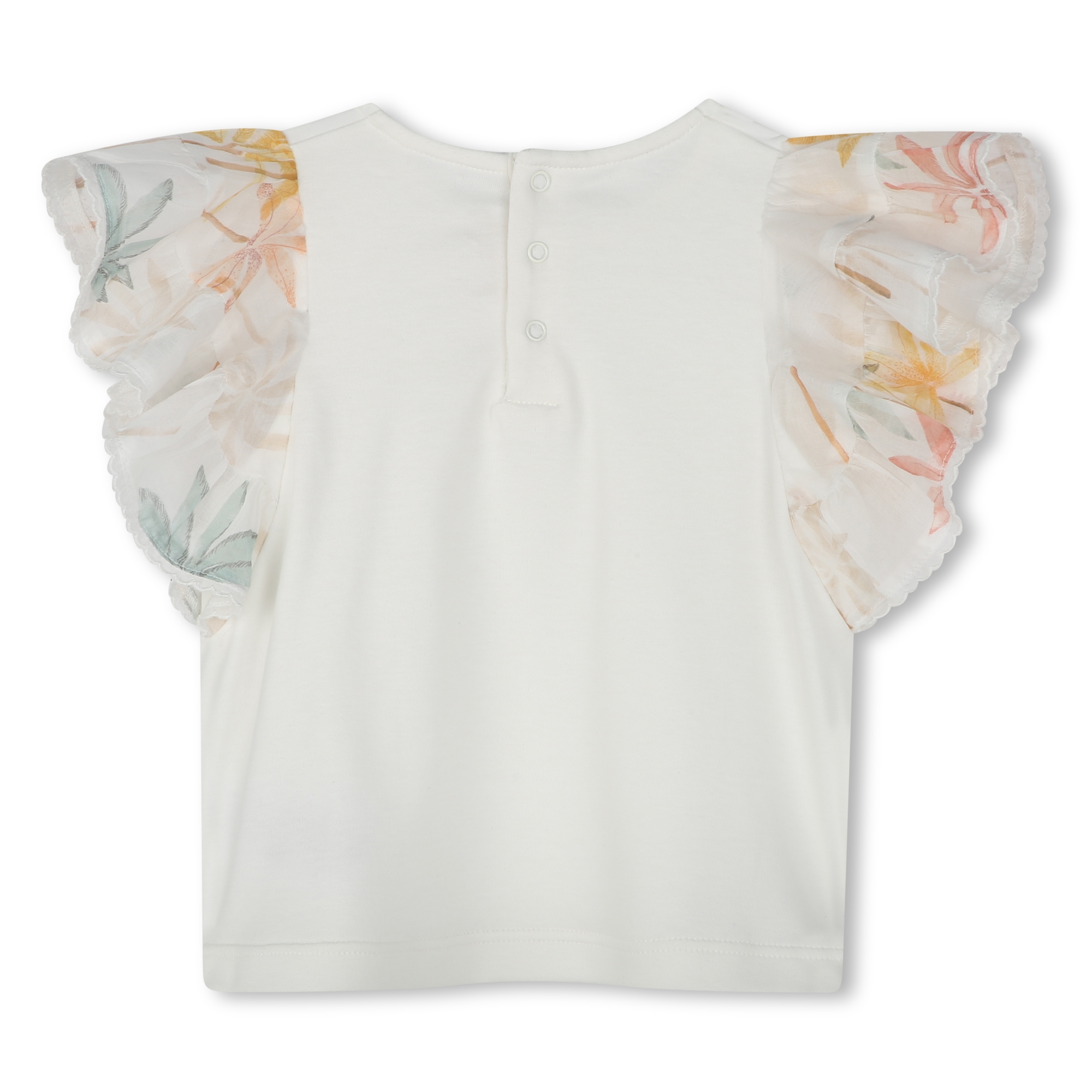 T-shirt bimatière en coton CHLOE pour FILLE