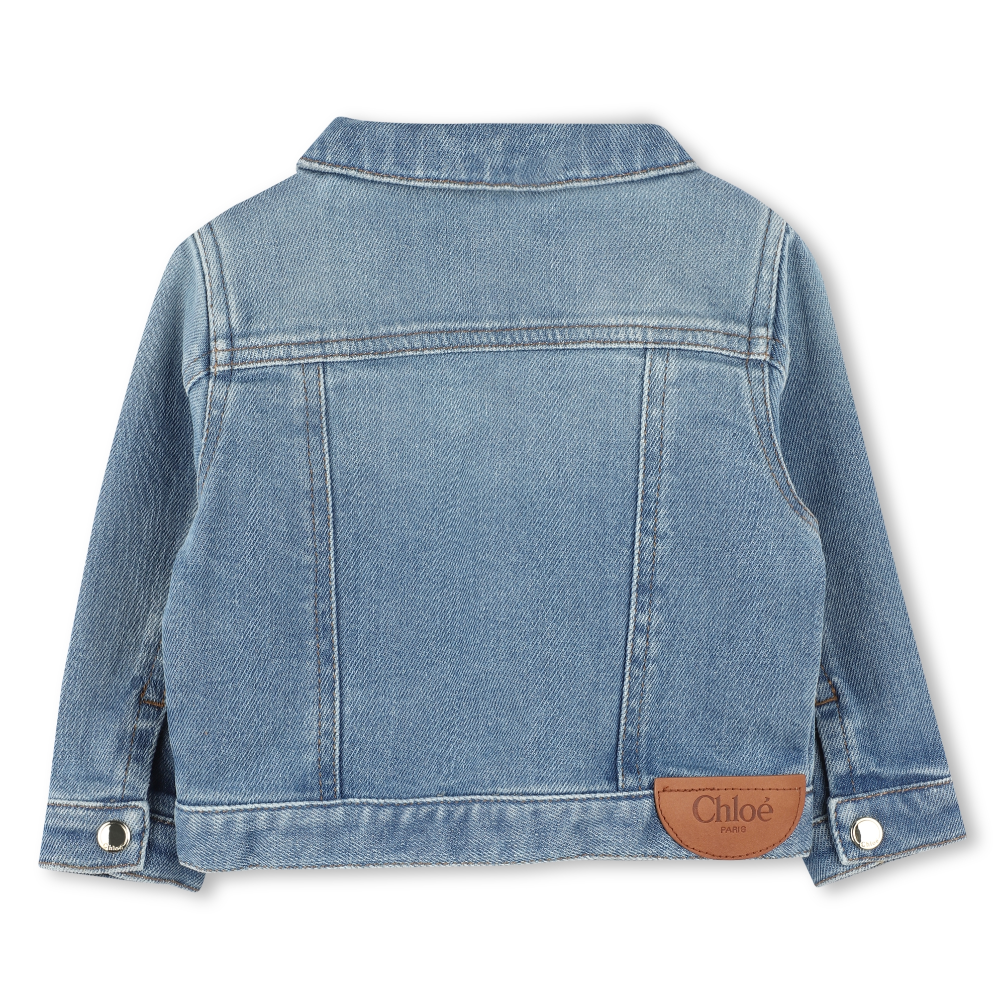 Denim jacket with press studs CHLOE for GIRL