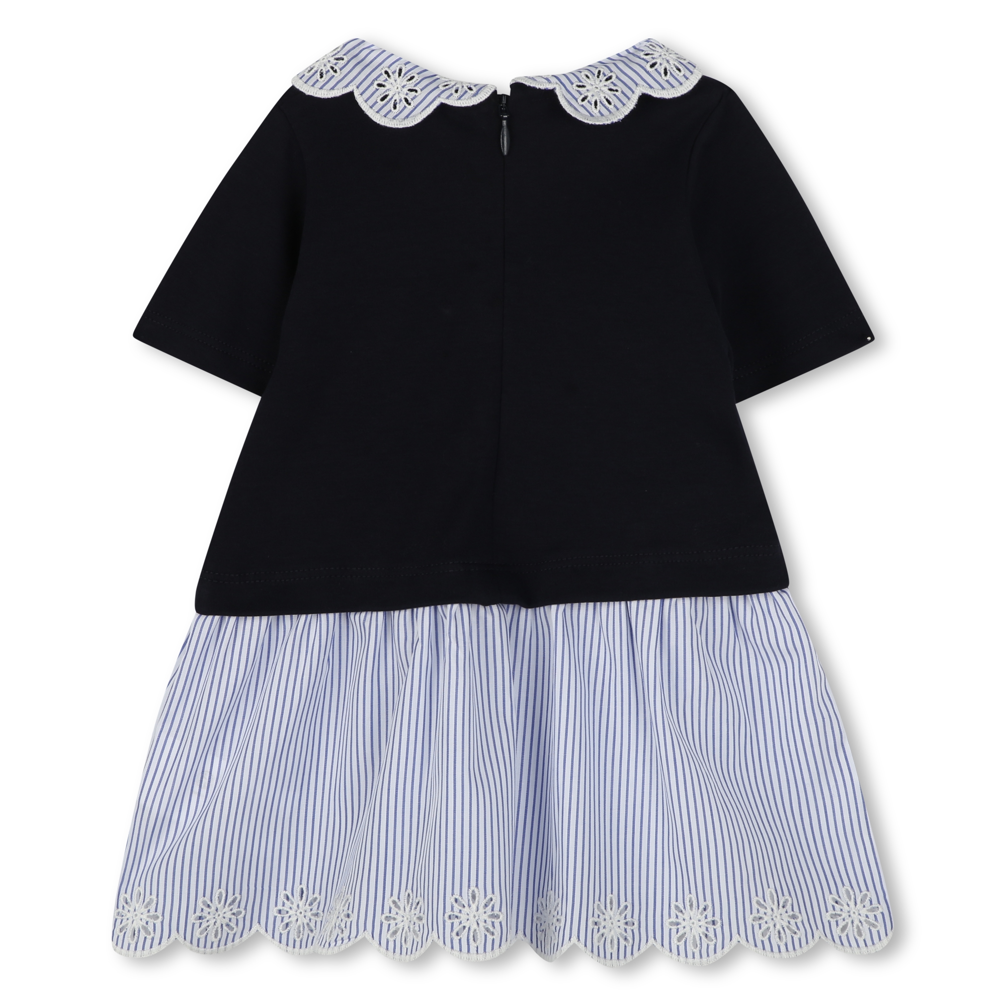 Bimaterial collared dress CHLOE for GIRL