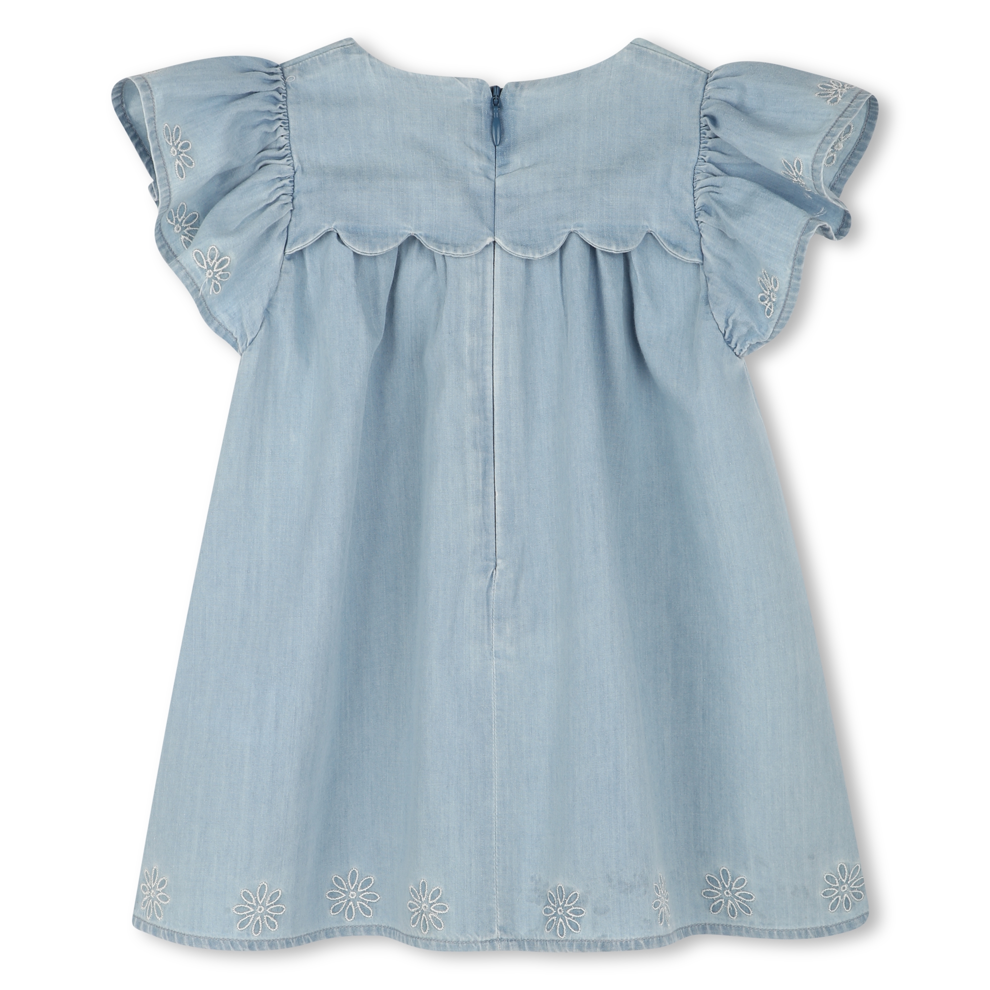 Robe en jean avec broderies CHLOE pour FILLE