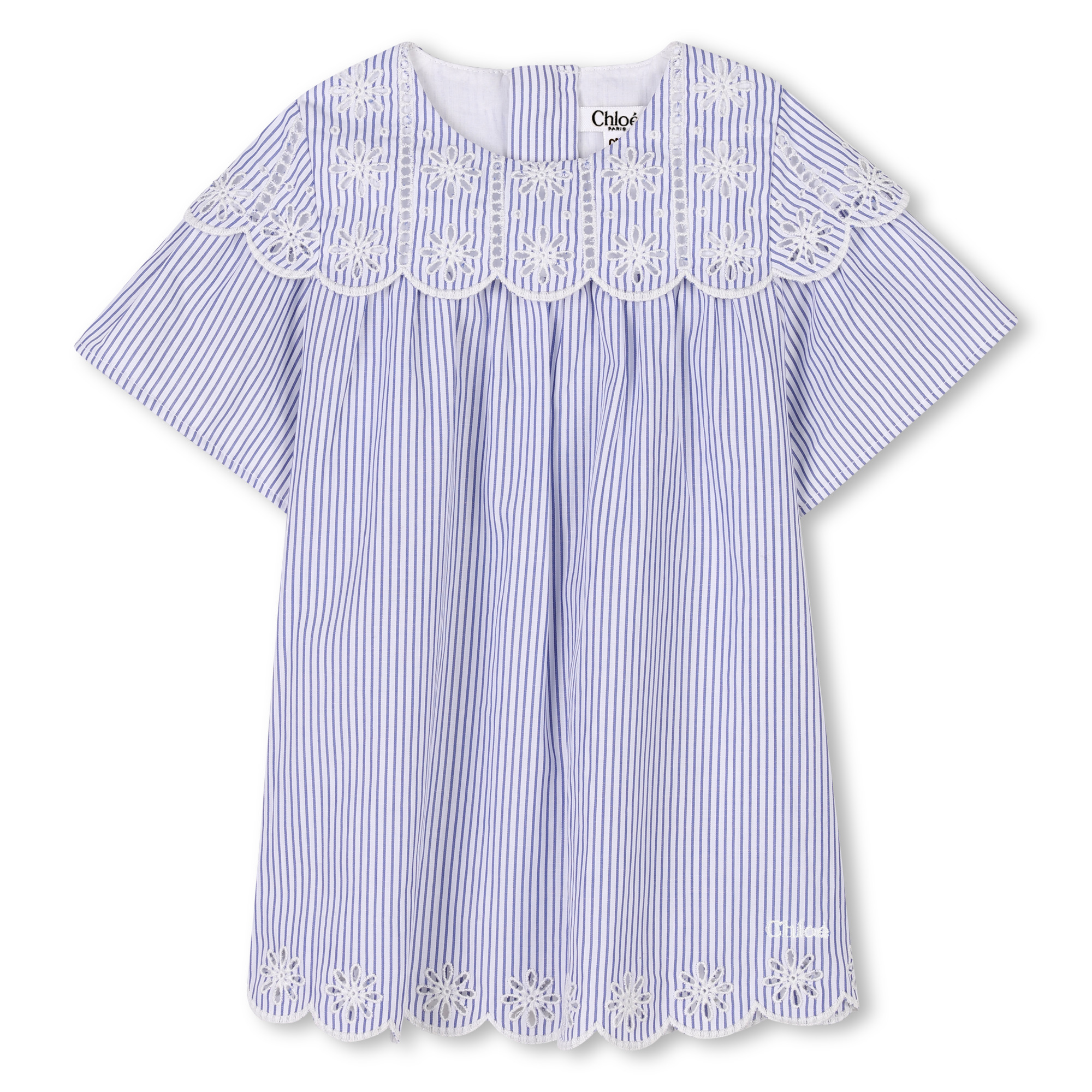 Robe rayée avec broderie CHLOE pour FILLE