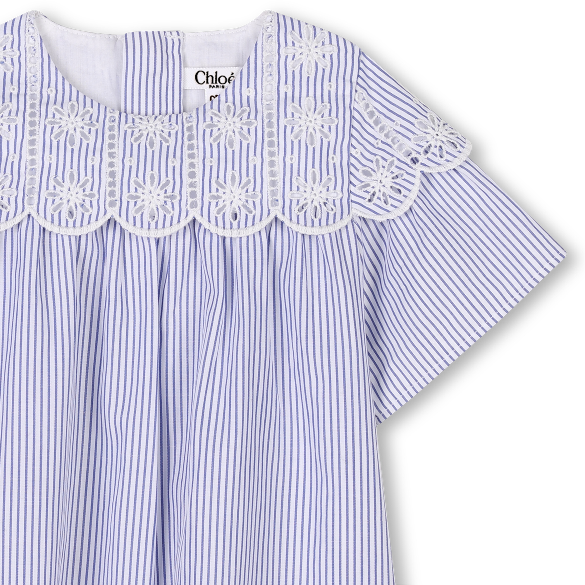 Robe rayée avec broderie CHLOE pour FILLE