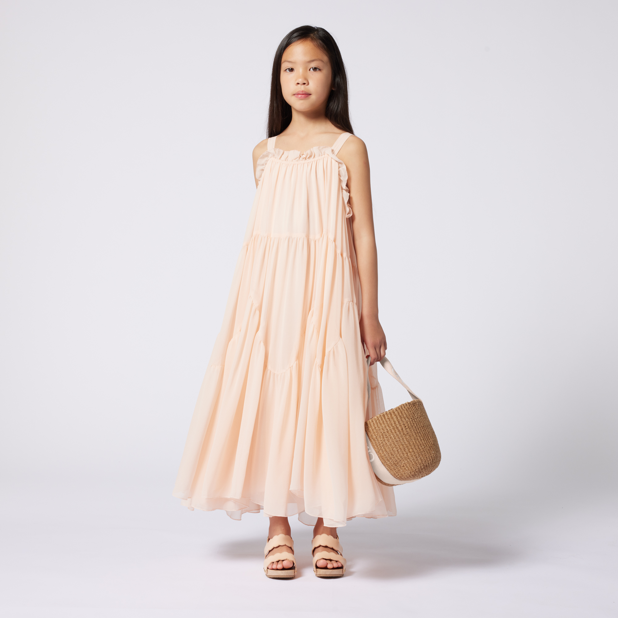 Long strappy dress CHLOE for GIRL