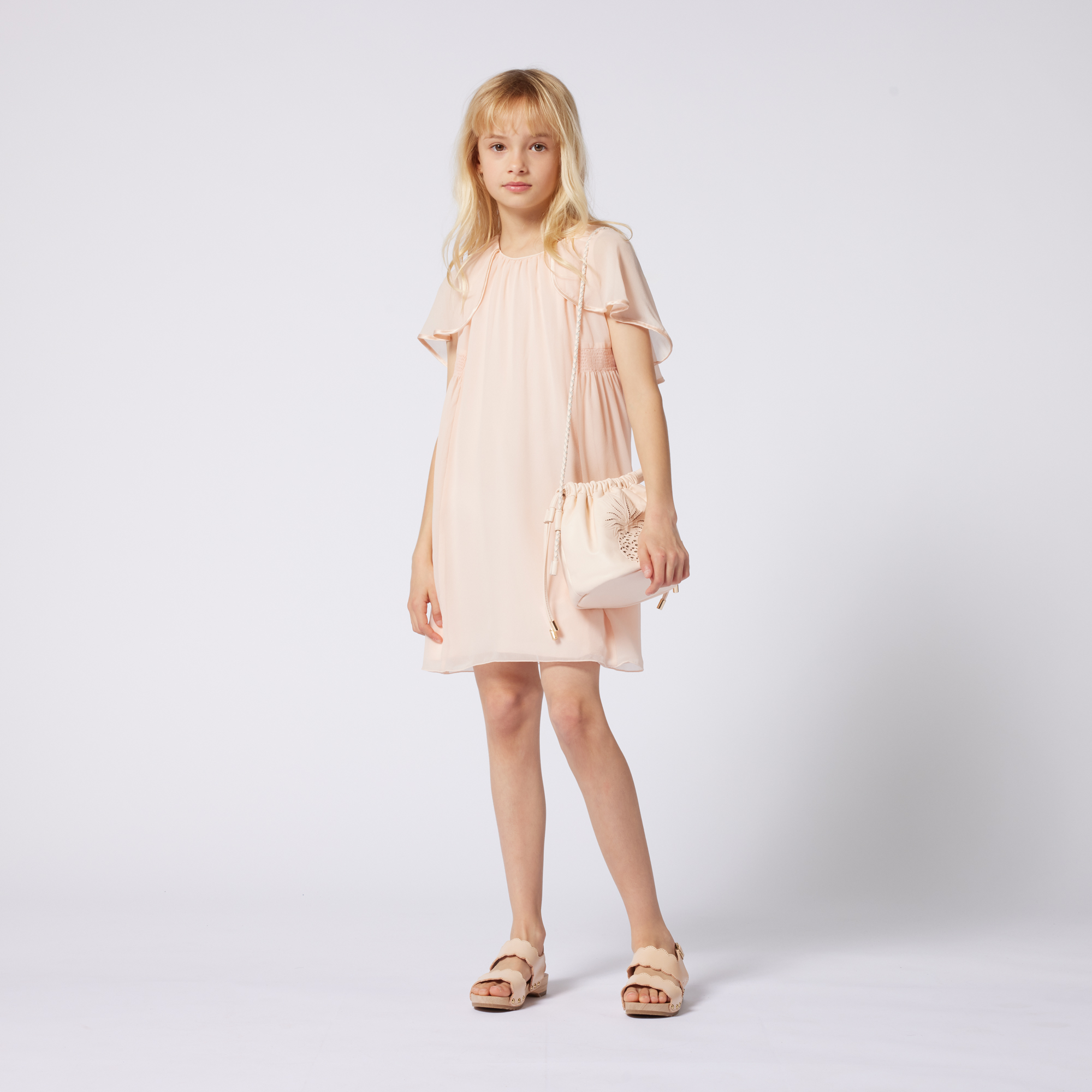 Silk crêpe dress CHLOE for GIRL