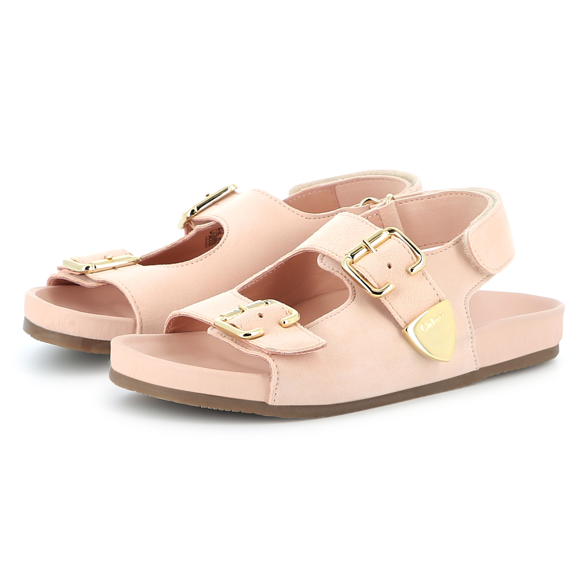 Buckled leather sandals CHLOE for GIRL