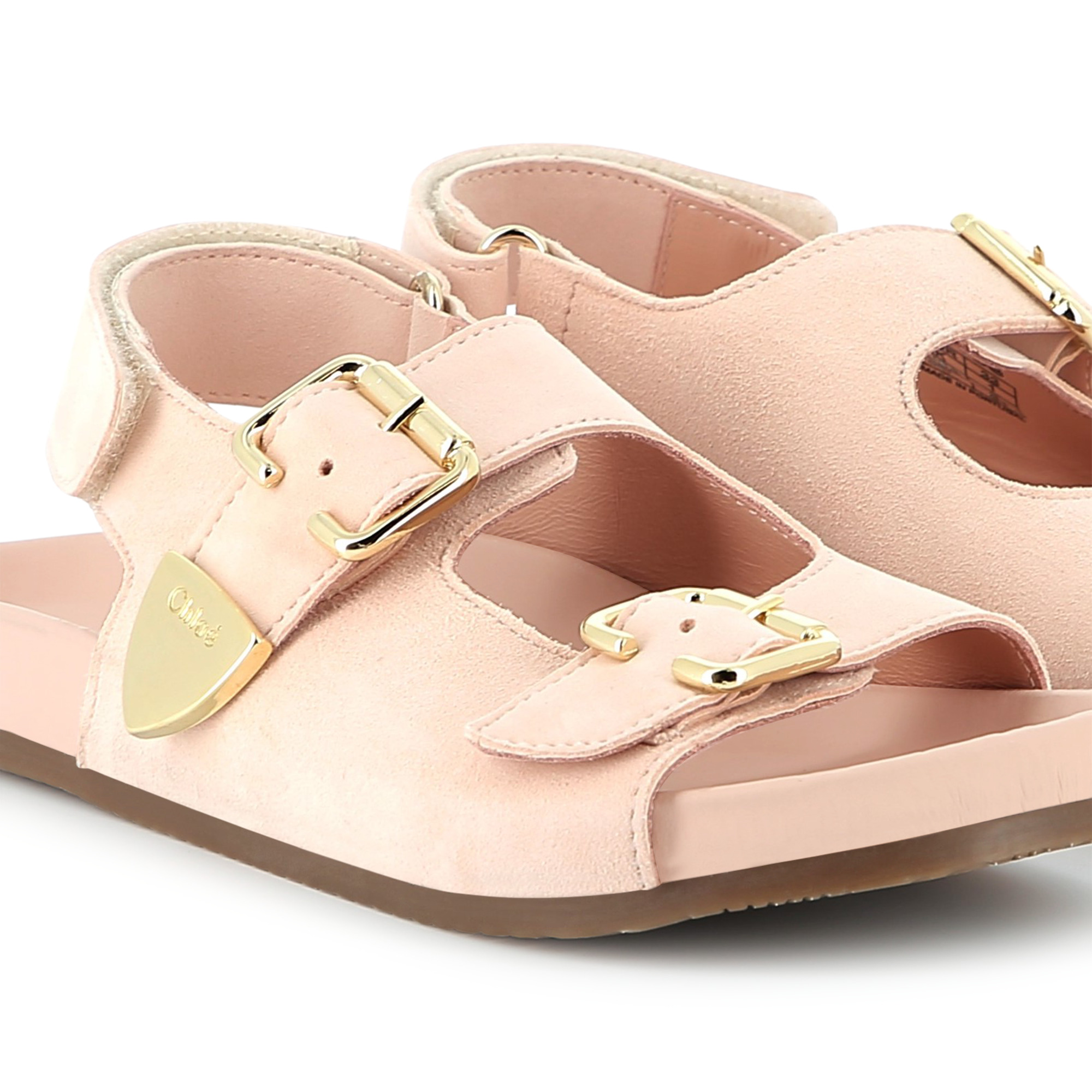 Buckled leather sandals CHLOE for GIRL