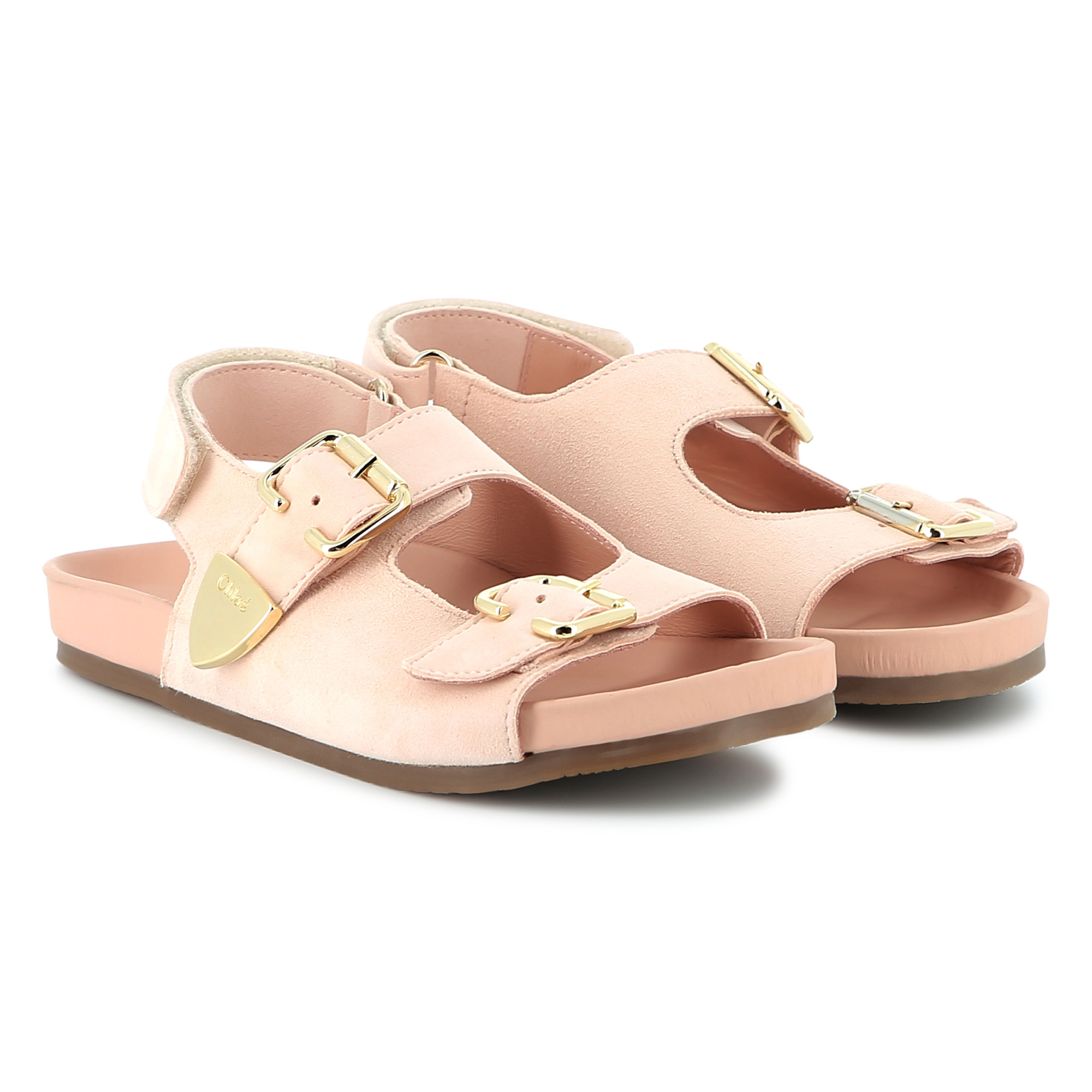 Buckled leather sandals CHLOE for GIRL