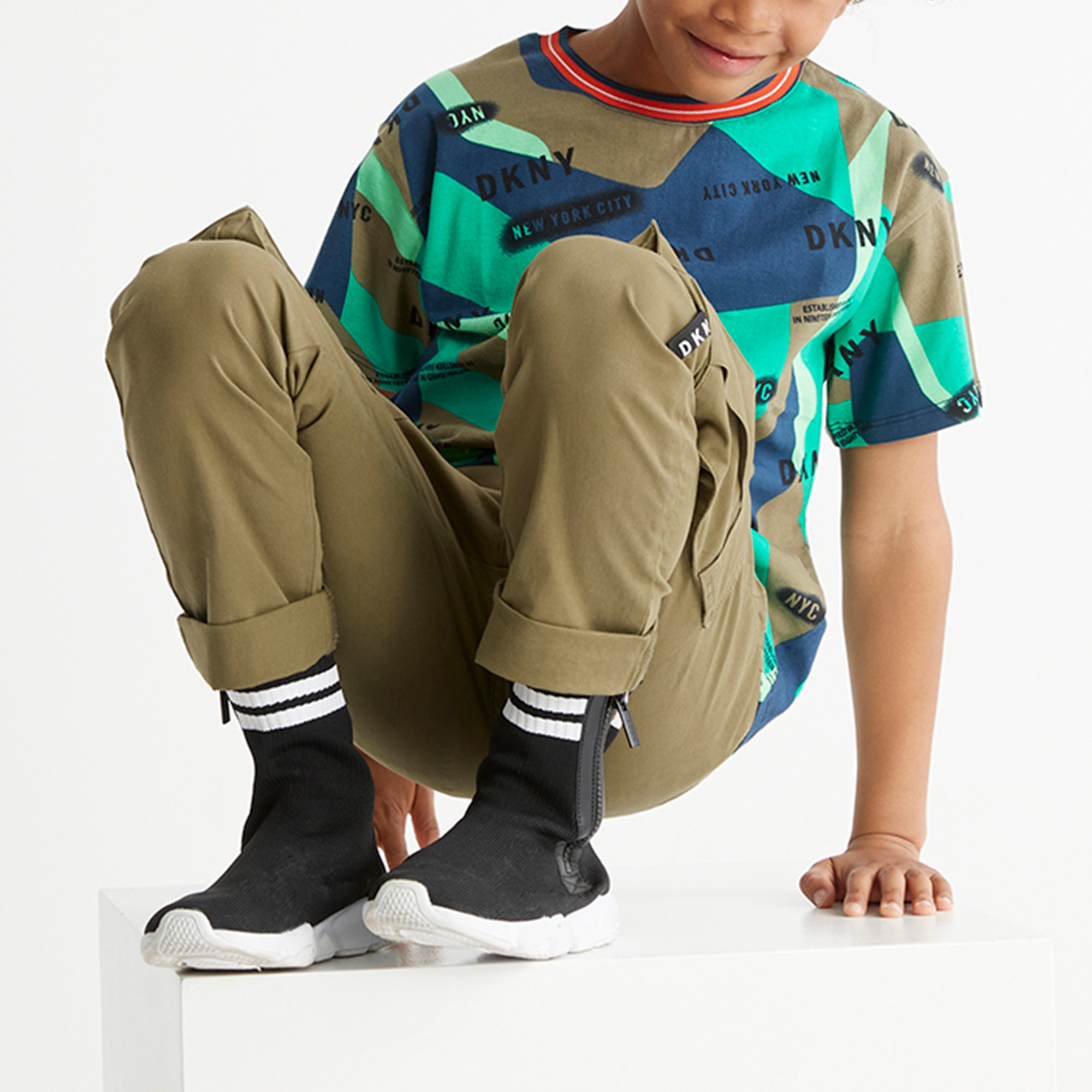 Adjustable cotton trousers DKNY for BOY