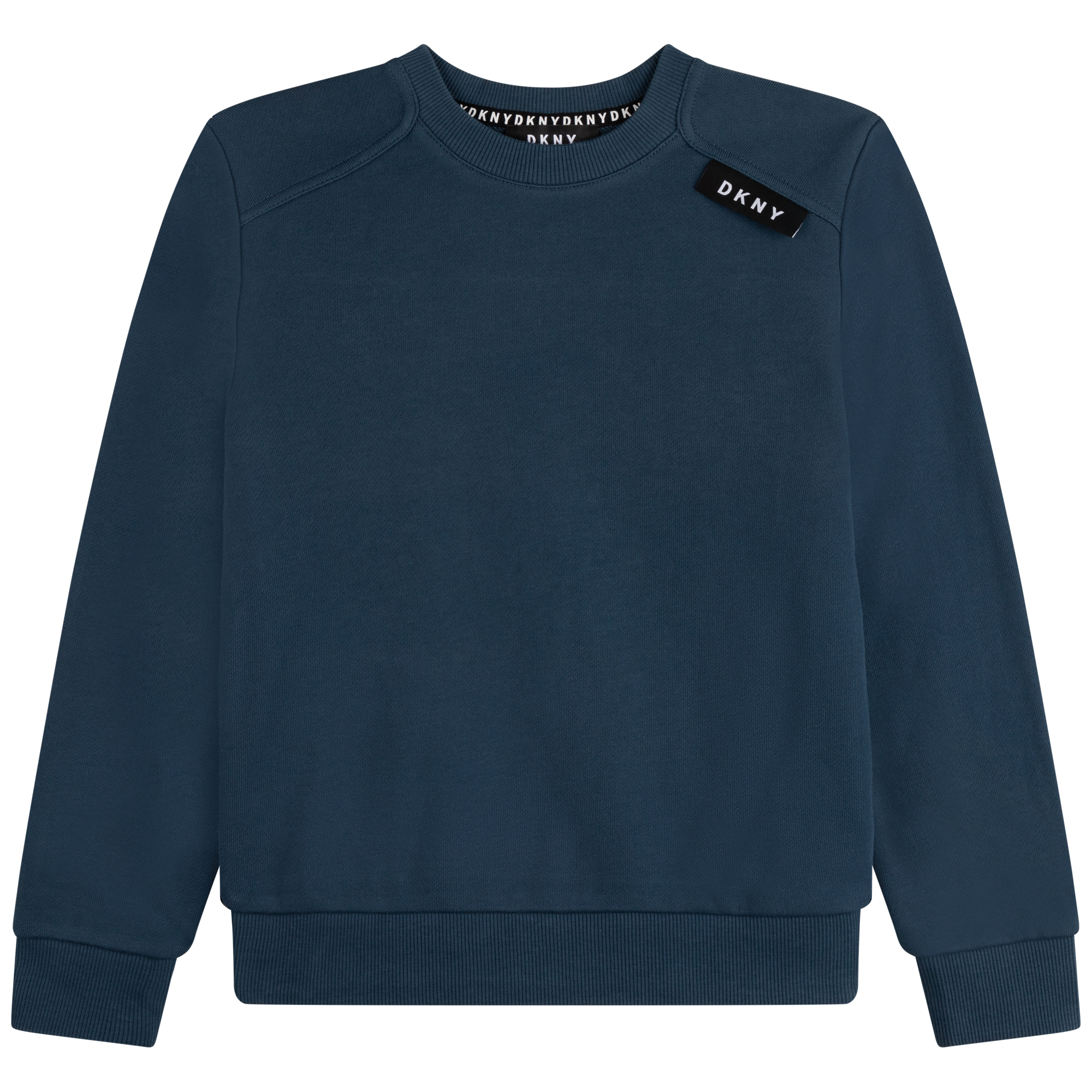 DKNY Ragazzi Blu con colletto cotone zip completa maglione taglia 8 anni 
