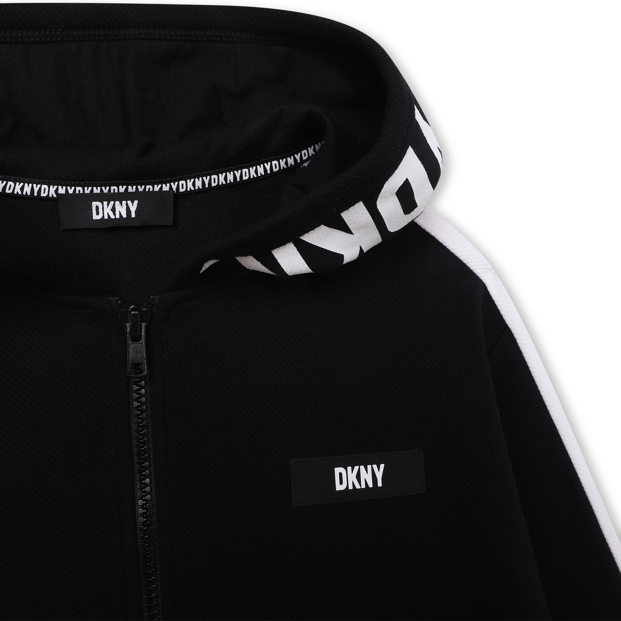 Sweat-shirt zippé bicolore DKNY pour GARCON