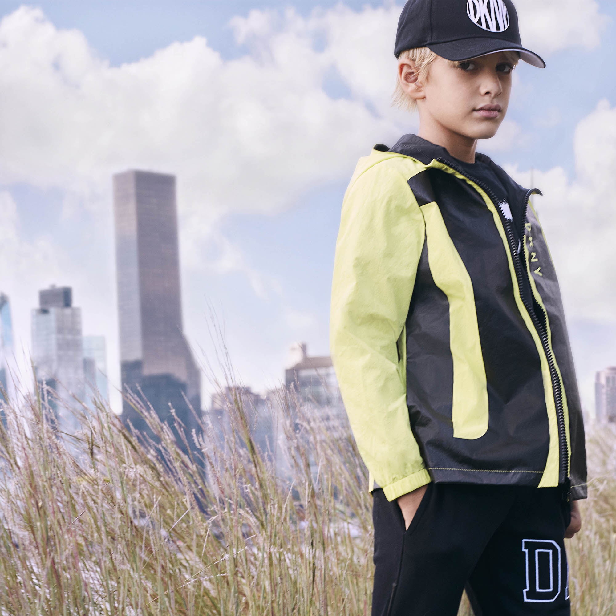 Water-repellent zip-up jacket DKNY for BOY