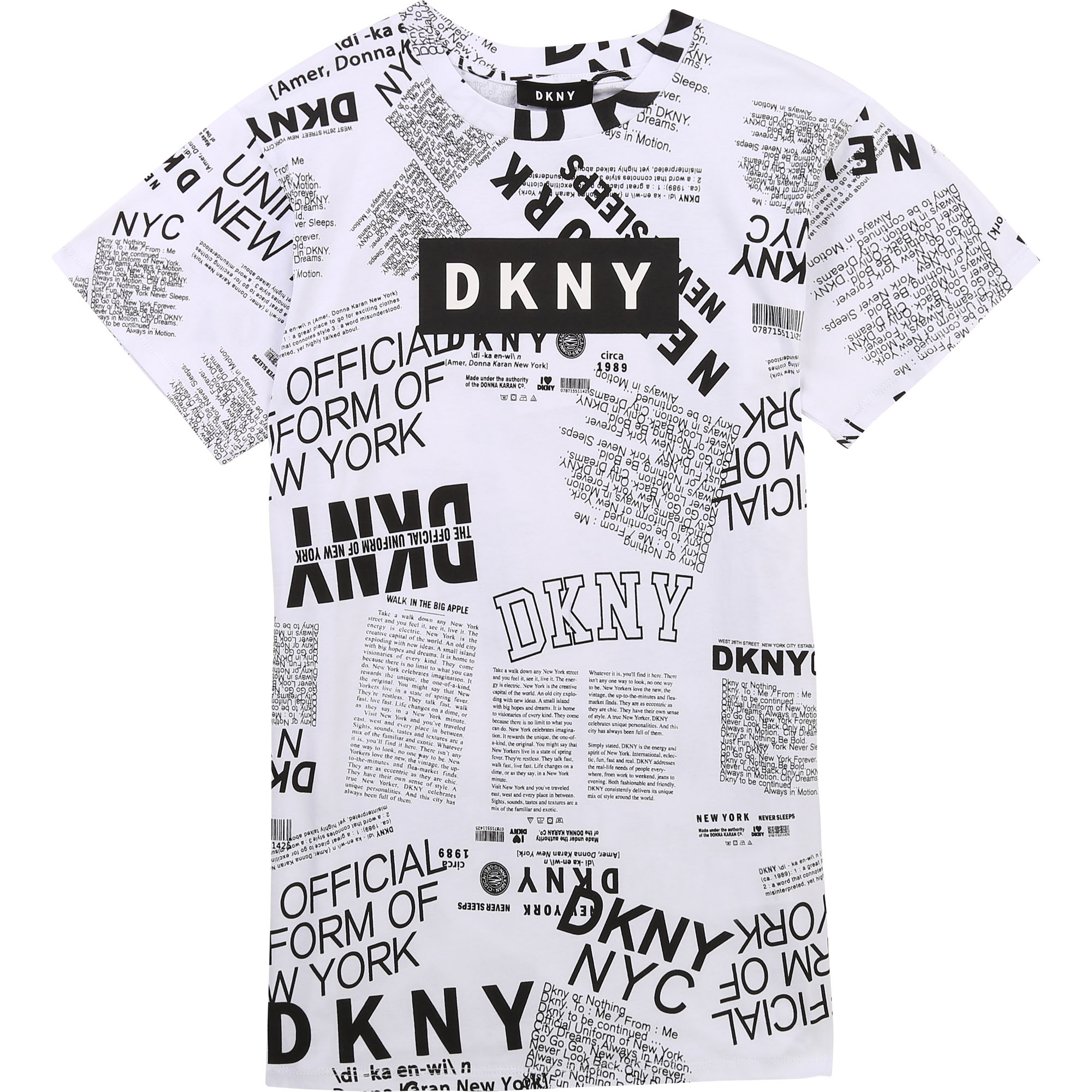 Short-sleeved printed dress DKNY for GIRL